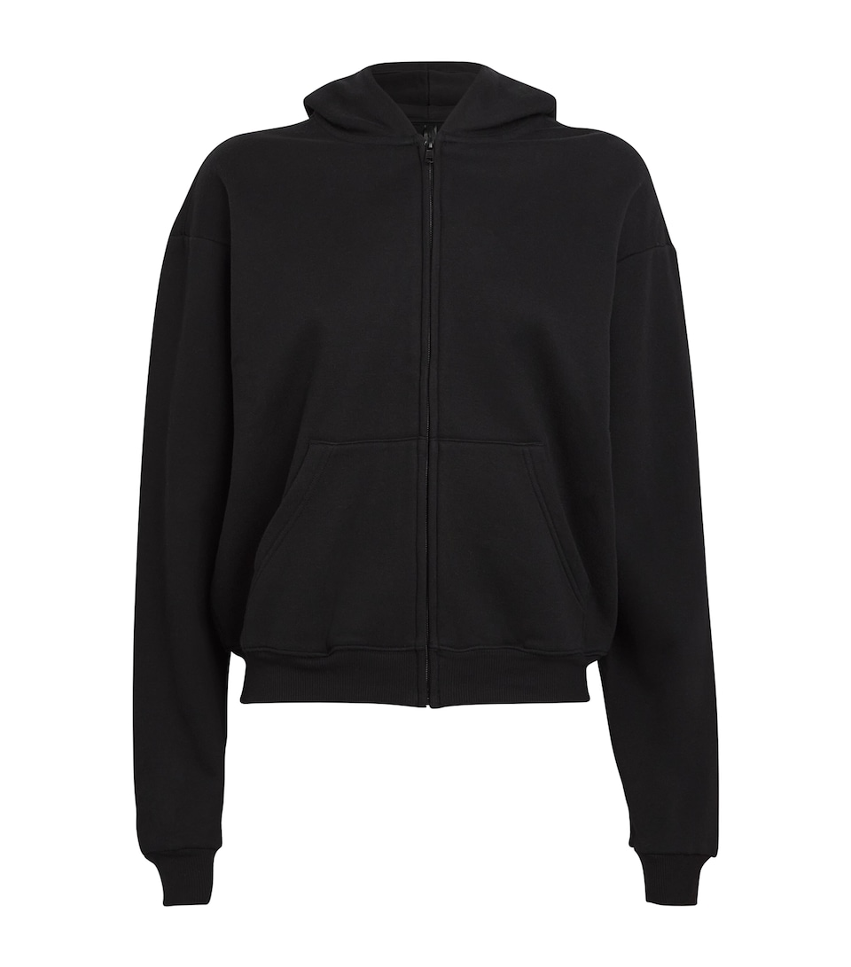 Cotton-Blend Zip-Up Hoodie