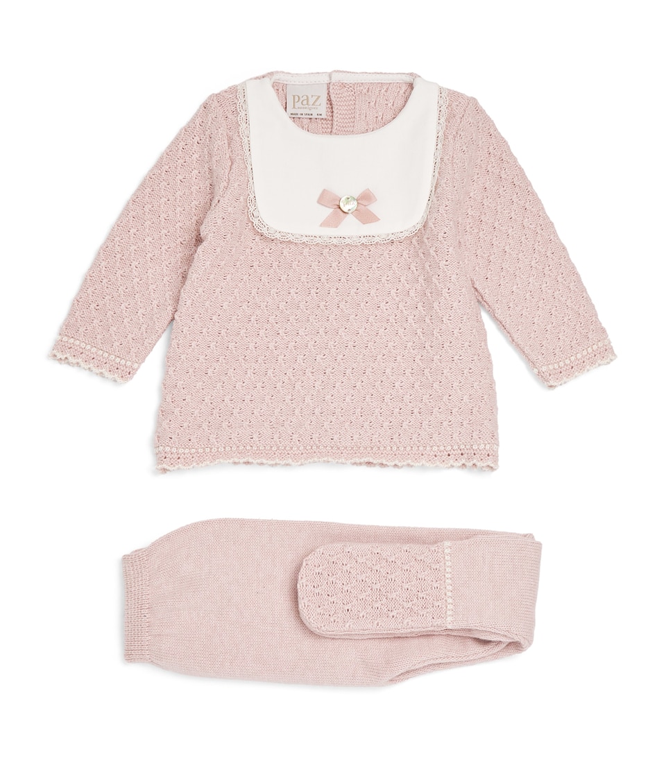 Knitted Bow Top and Leggings Set (0-12 Months)