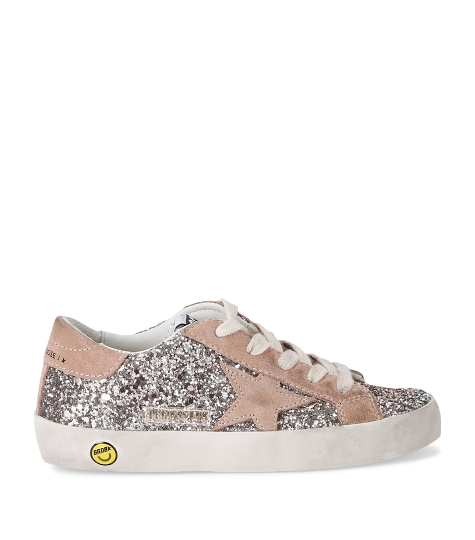 Leather Embellished Super-Star Sneakers