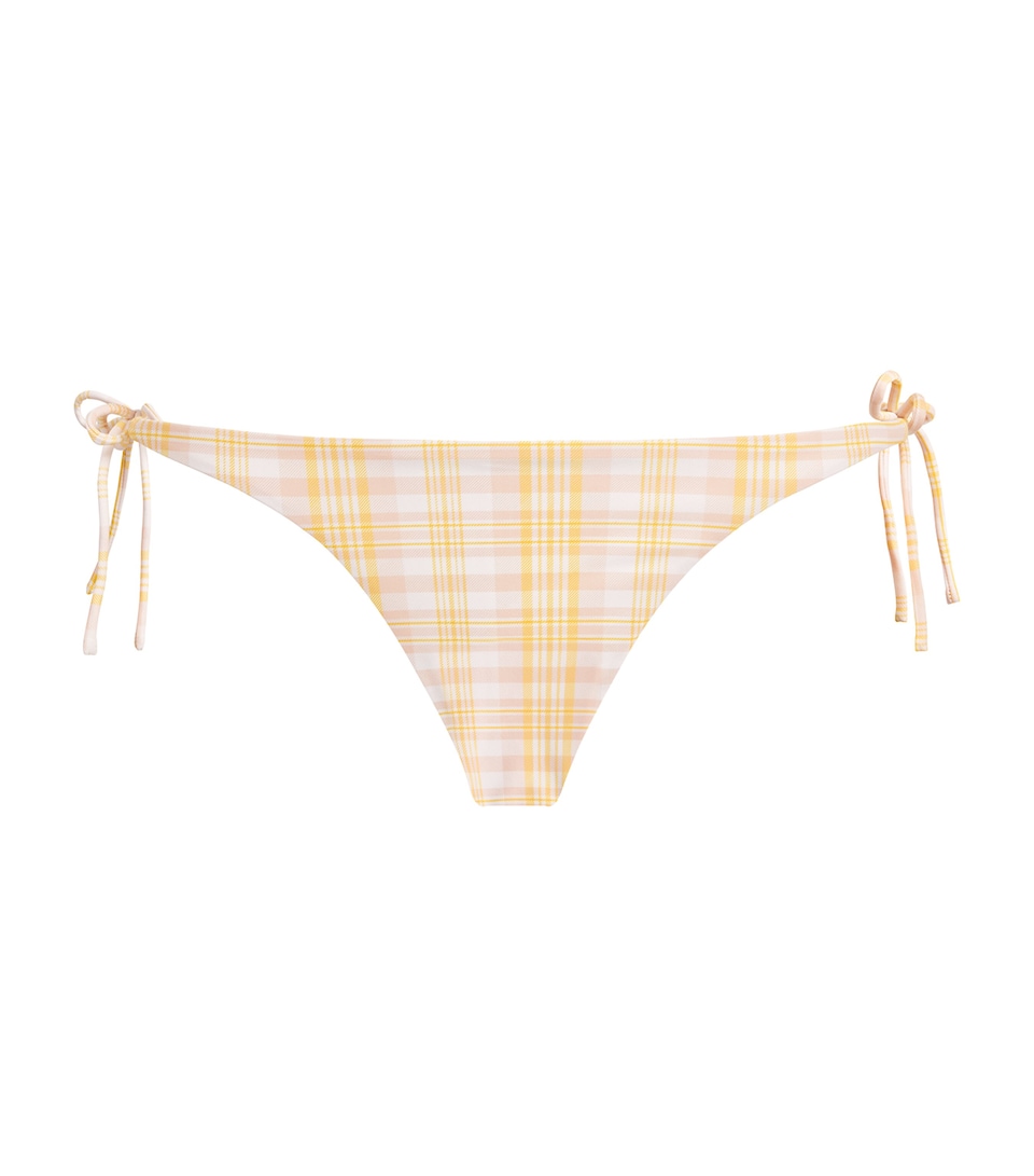 Check Side-Tie Bikini Bottoms