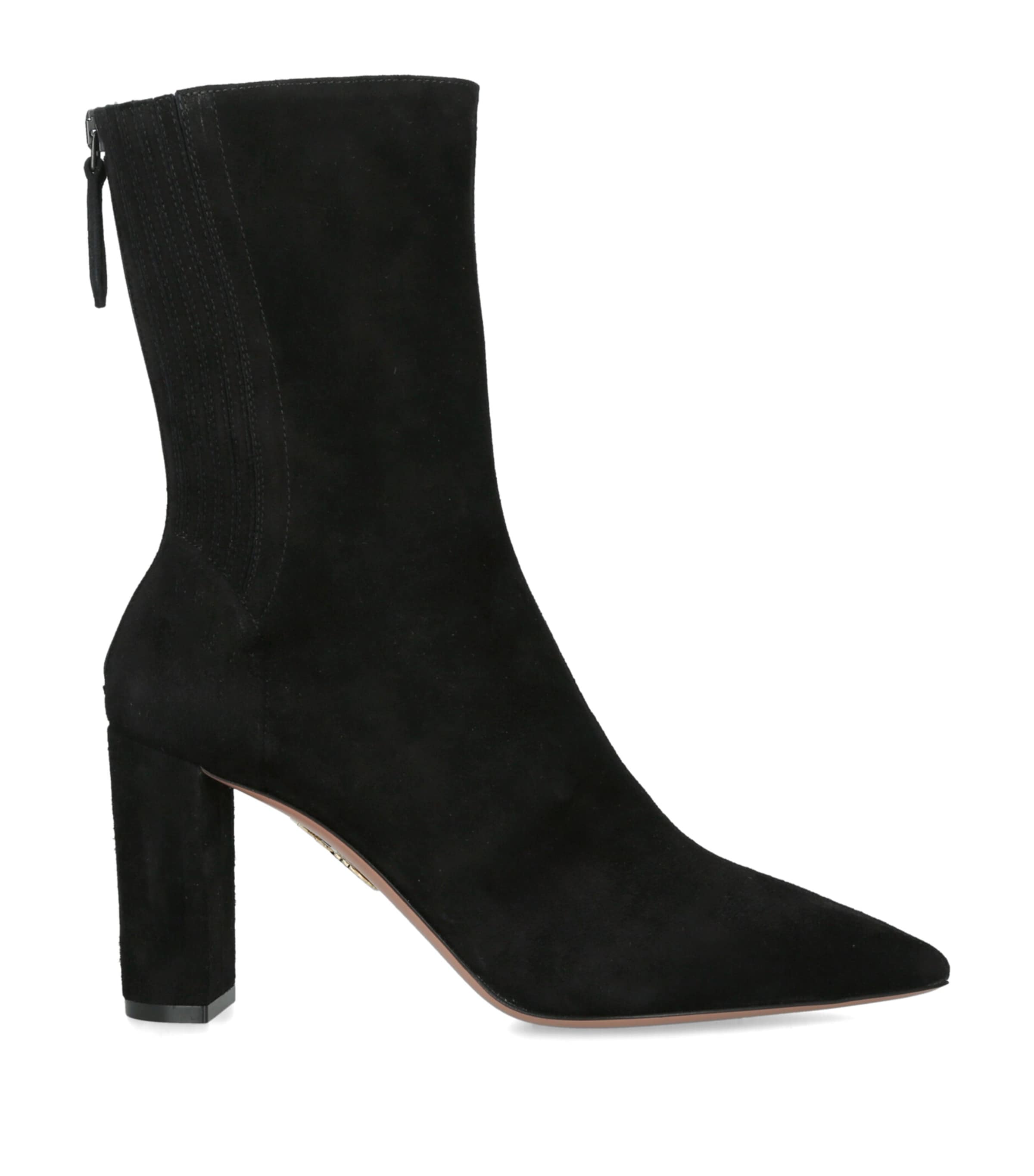 Aquazzura Suede Saint Honore Ankle Boots 85 Black