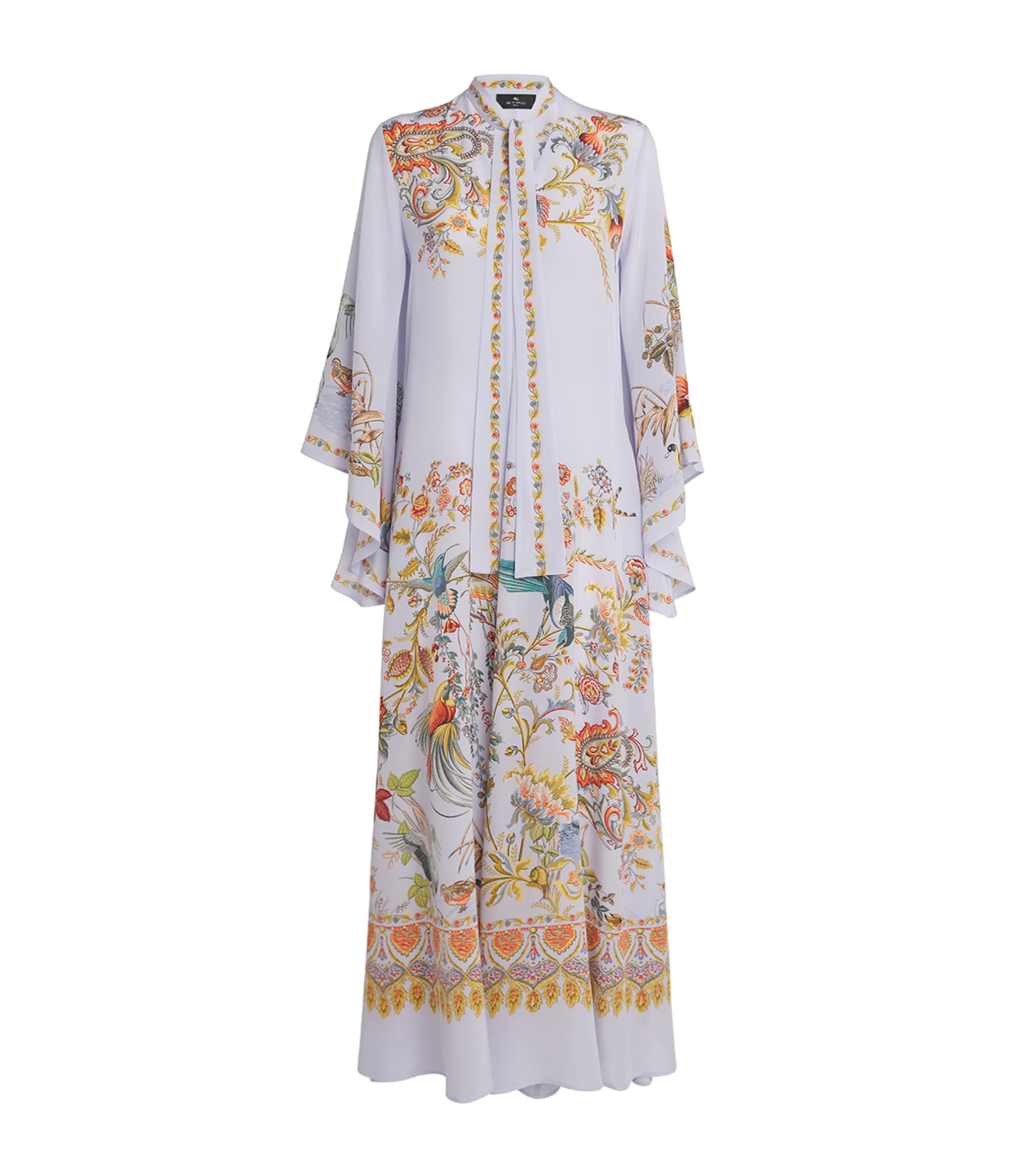 Silk Printed Maxi Dress