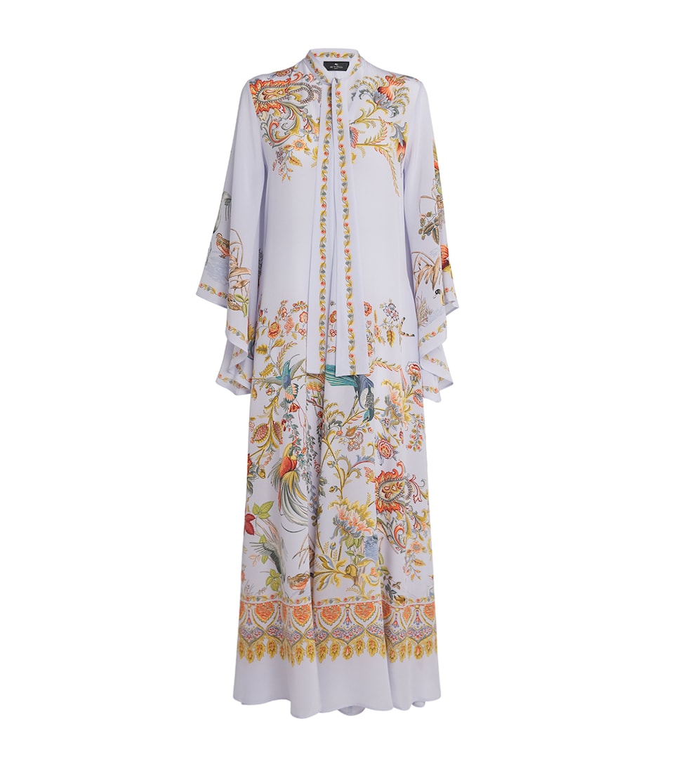 Silk Printed Maxi Dress