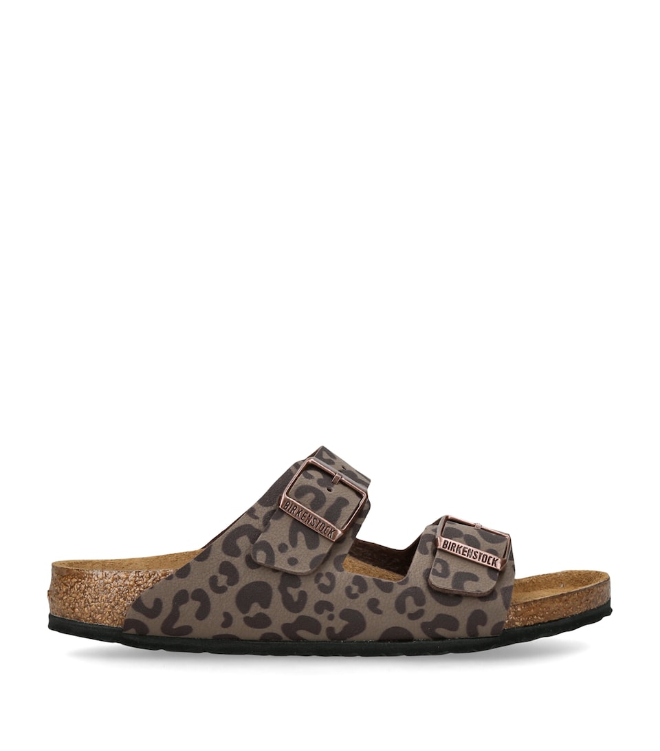 Birkenstock Kids Leather Arizona Leopard Sandals Brown/oth
