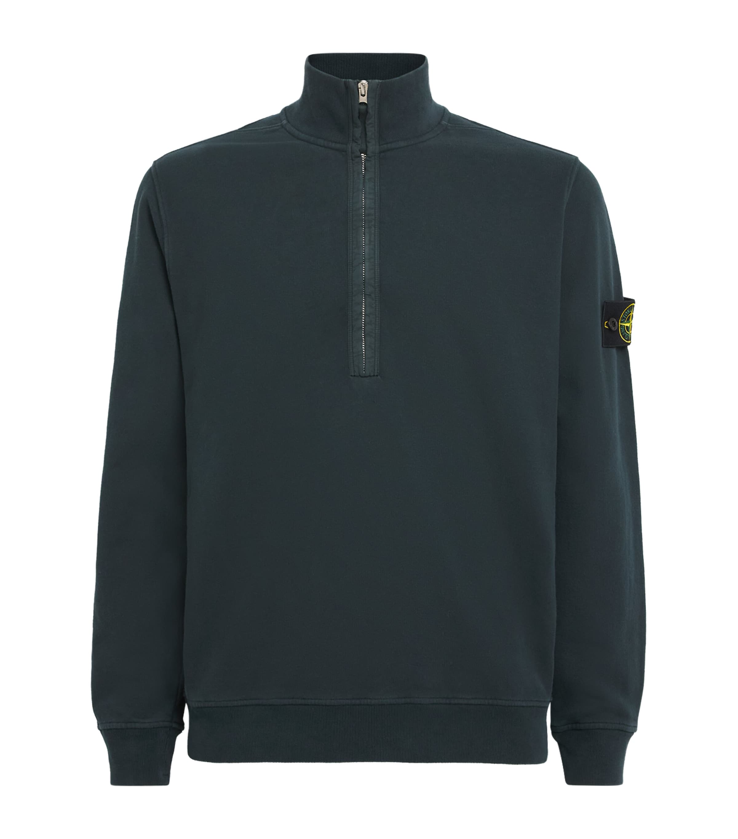 Stone Island Mens Organic Cotton Half-Zip Sweatshirt