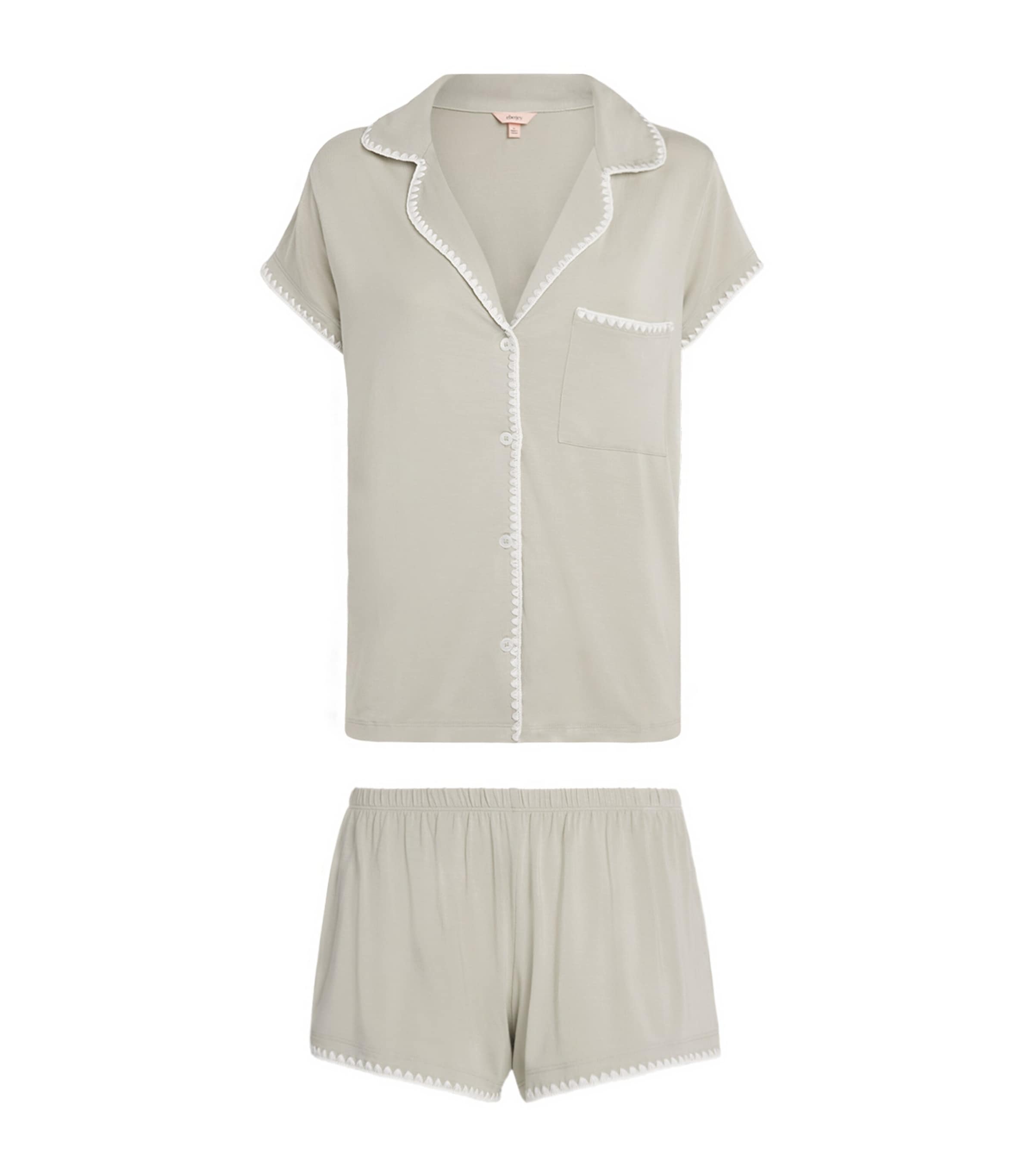 Eberjey Womens Frida Short Pyjama Set Sandstone/ivory