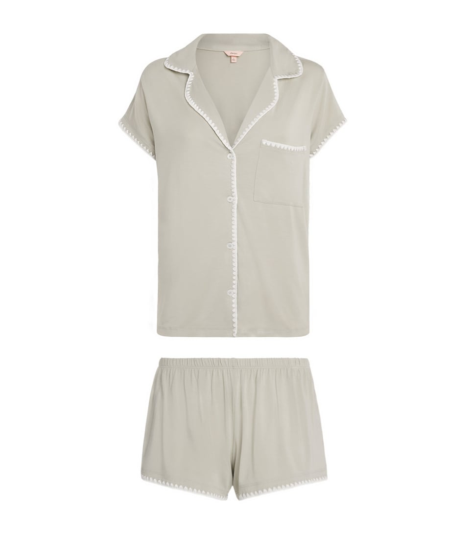 Eberjey Womens Frida Short Pyjama Set Sandstone/ivory
