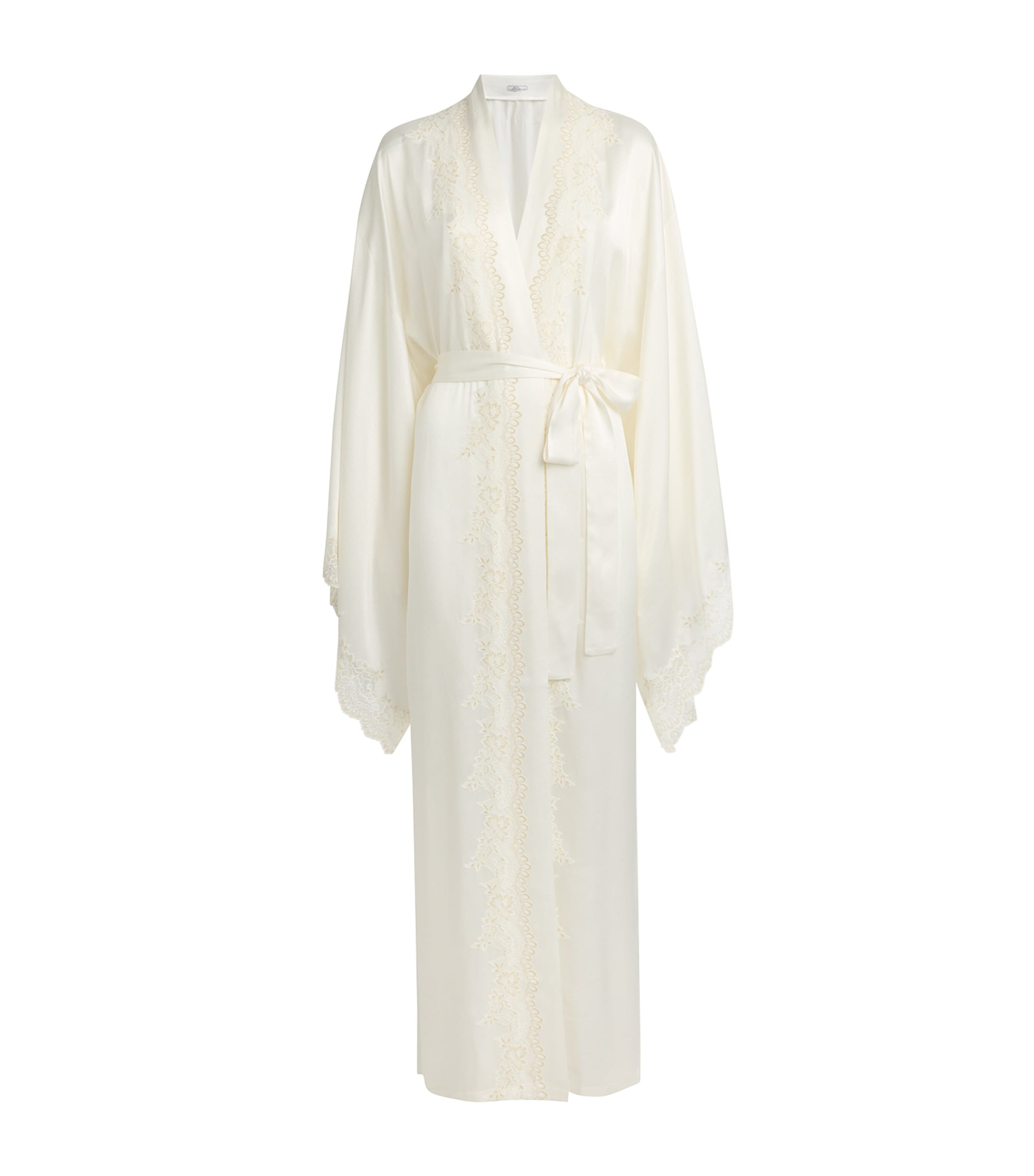 Bocan Womens Lace-Tim Sera Robe Off White
