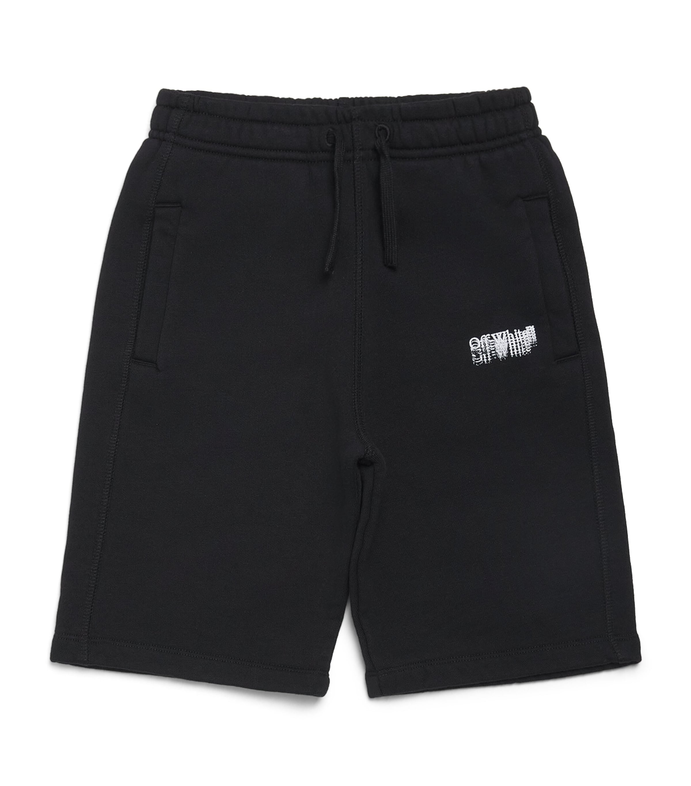 Off-White Kids Cotton Bookish Logo Sweatshorts (4-10 Years) Black