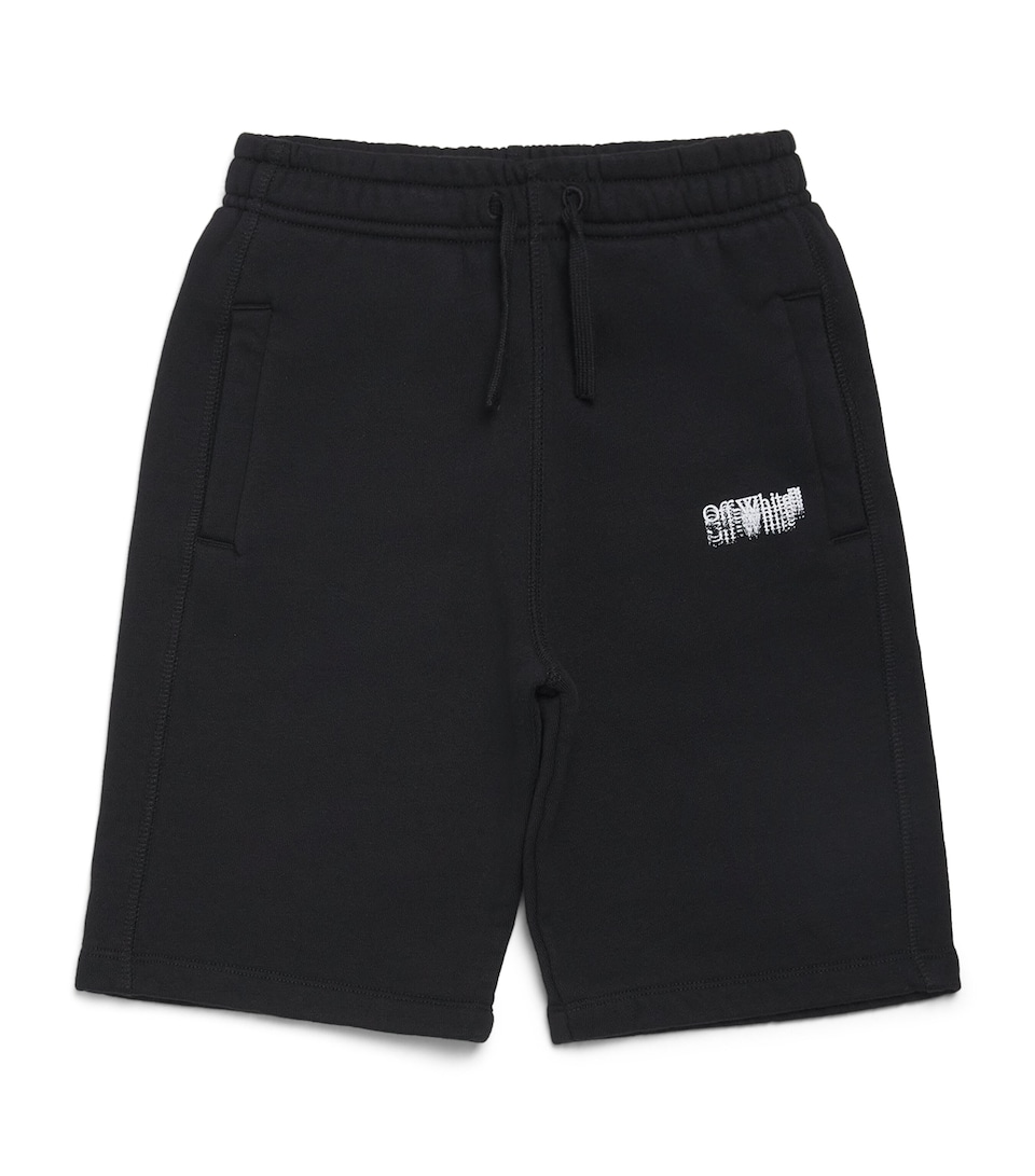 Off-White Kids Cotton Bookish Logo Sweatshorts (4-10 Years) Black