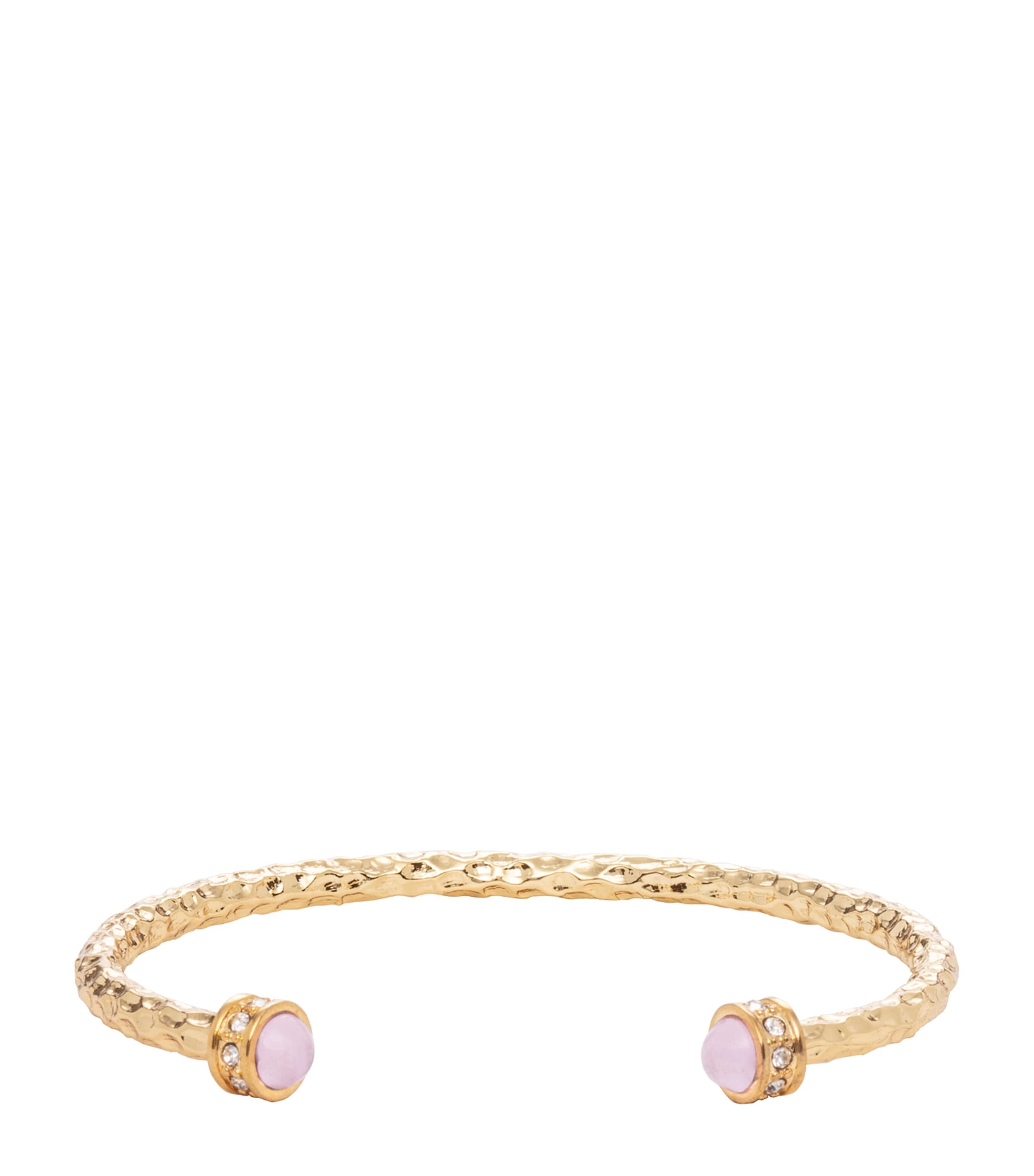 Halcyon Days Salamander Torque Bangle Rose Quartzgold