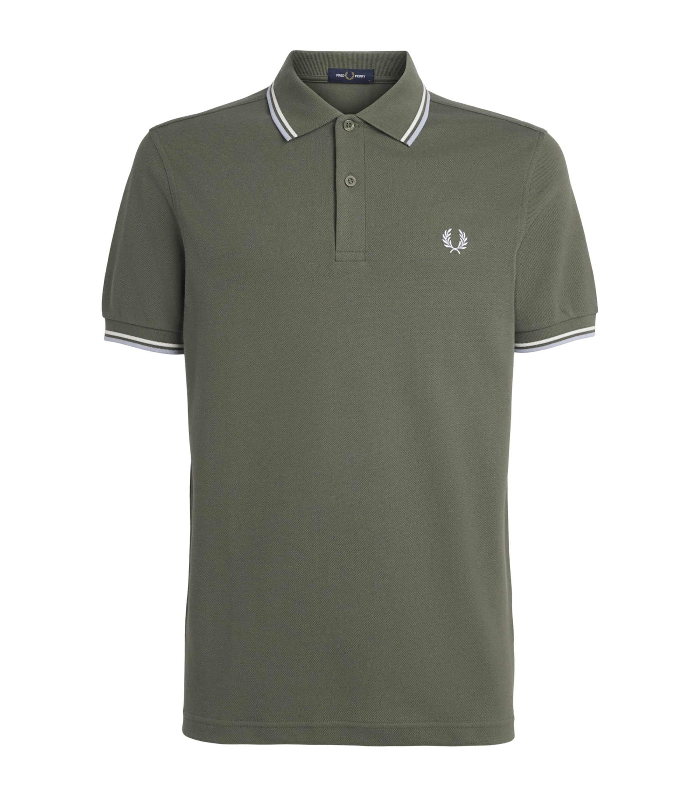 Fred Perry Mens Cotton Twin Tipped Polo Shirt Laurel Wreath Gr