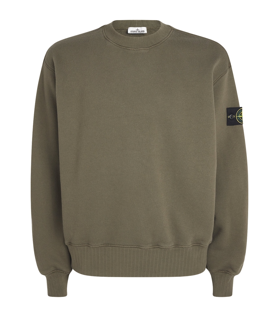 Stretch-Cotton Compass Logo Sweatshirt