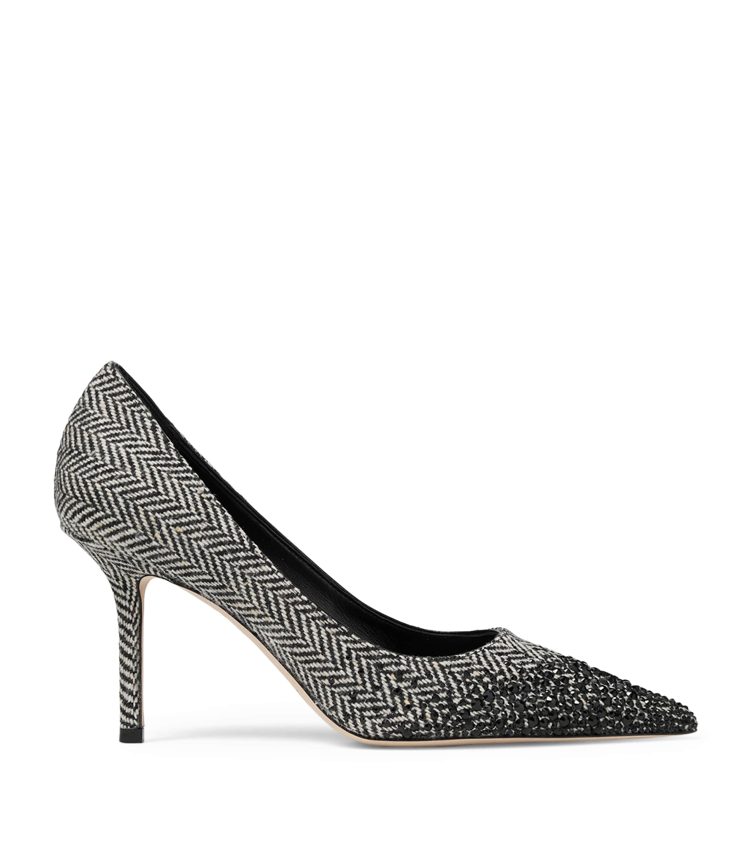Jimmy Choo Love 85 Crystal-Embellished Pumps Grey/black Mix
