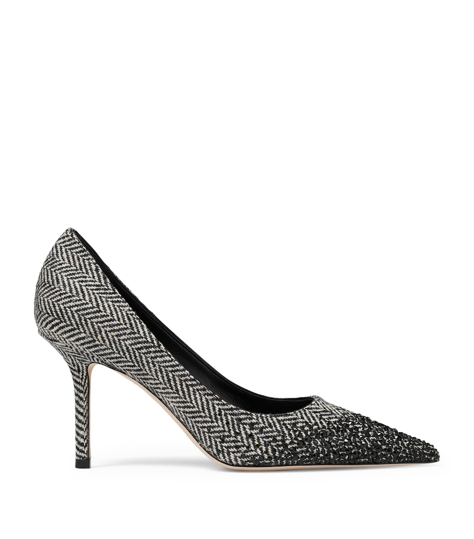 Jimmy Choo Love 85 Crystal-Embellished Pumps Grey/black Mix