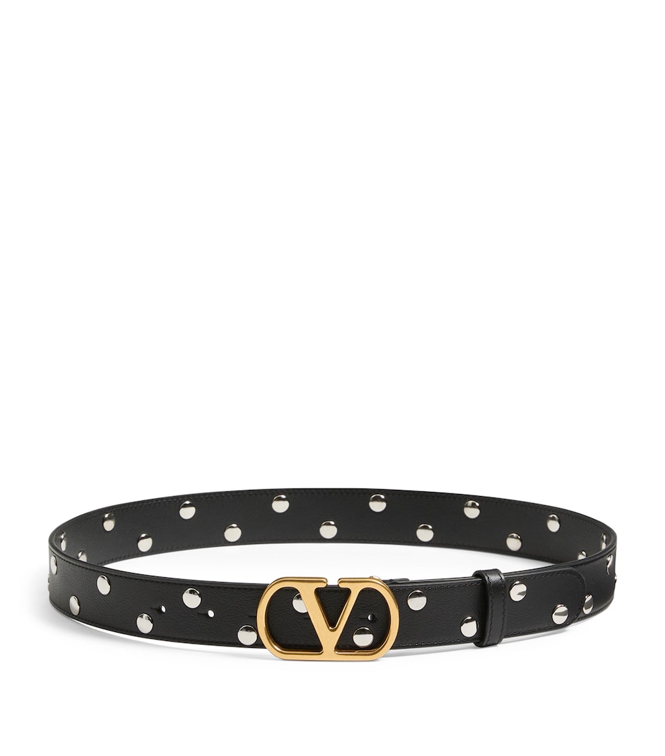 Valentino Garavani Leather VLogo Signature Belt
