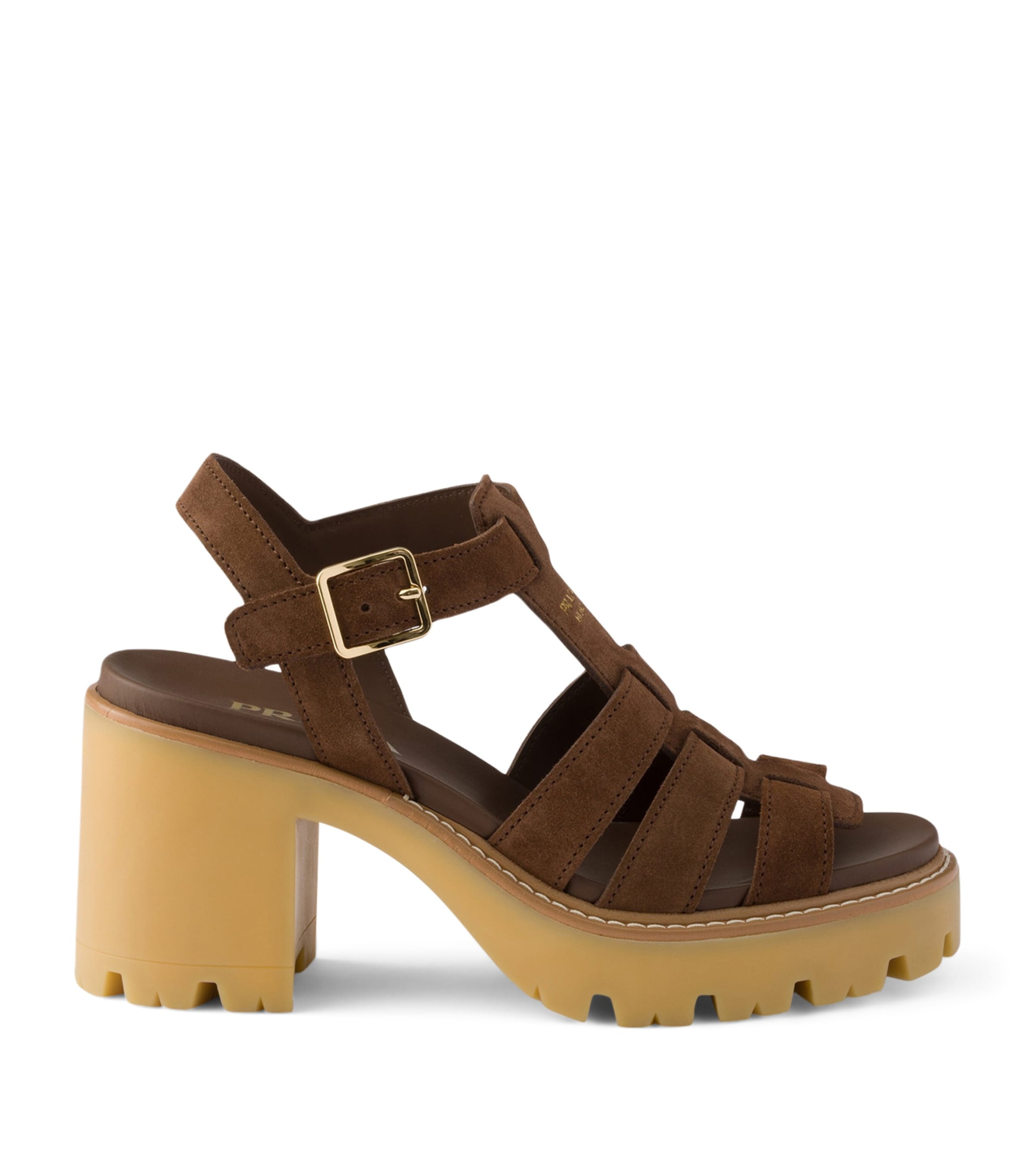 Prada Suede Platform Sandals 90 Brown