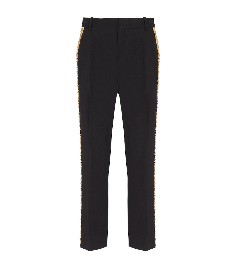 Embellished Slim Tailored Trousers