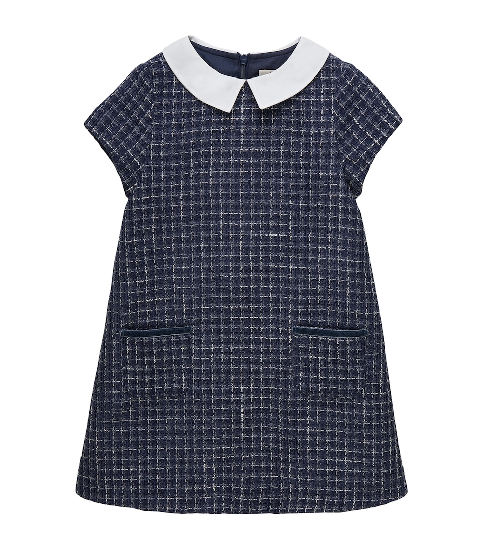 Trotters Tweed Madeline Dress (6-11 Years) Navy