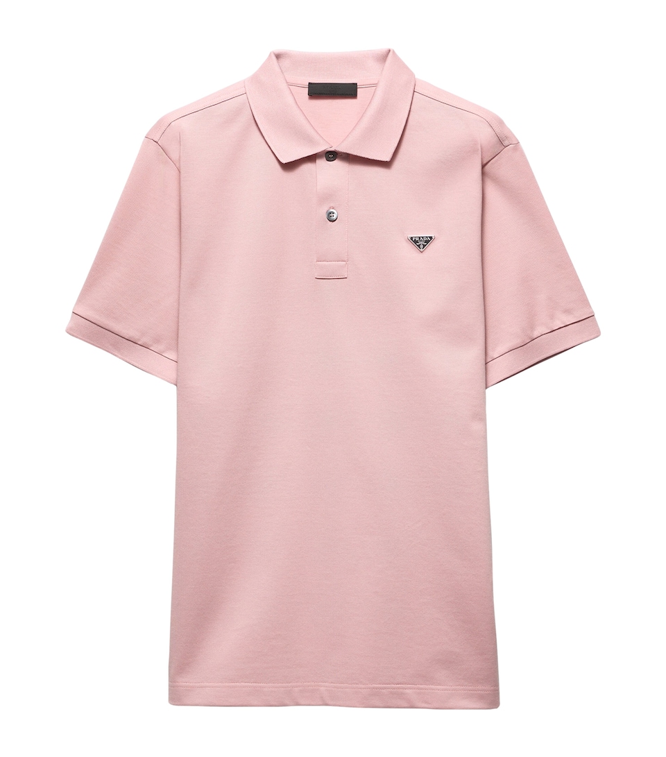 Prada Mens Cotton Piqué Polo Shirt