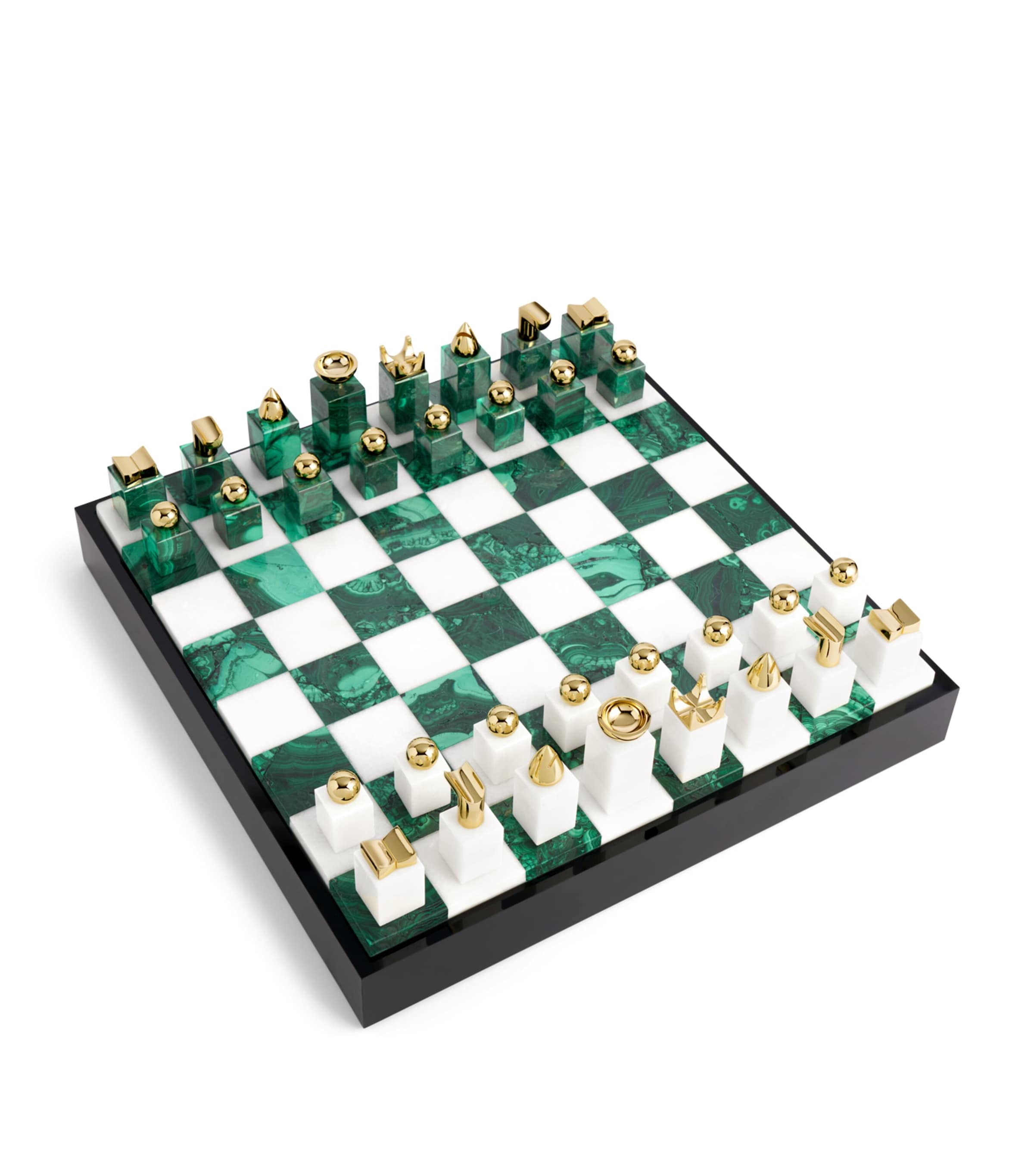 L'Objet Malachite Chess Set Malachite