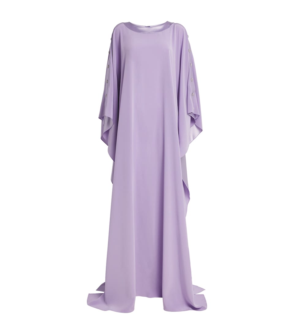 Crystal-Embellished Kaftan Maxi Dress