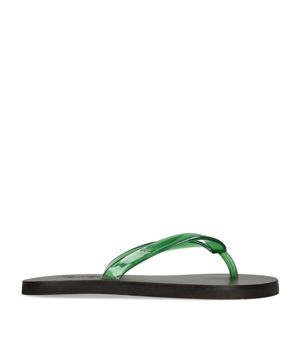 Ancient Greek Sandals Jelly Saionara Flip Flops Green Comb