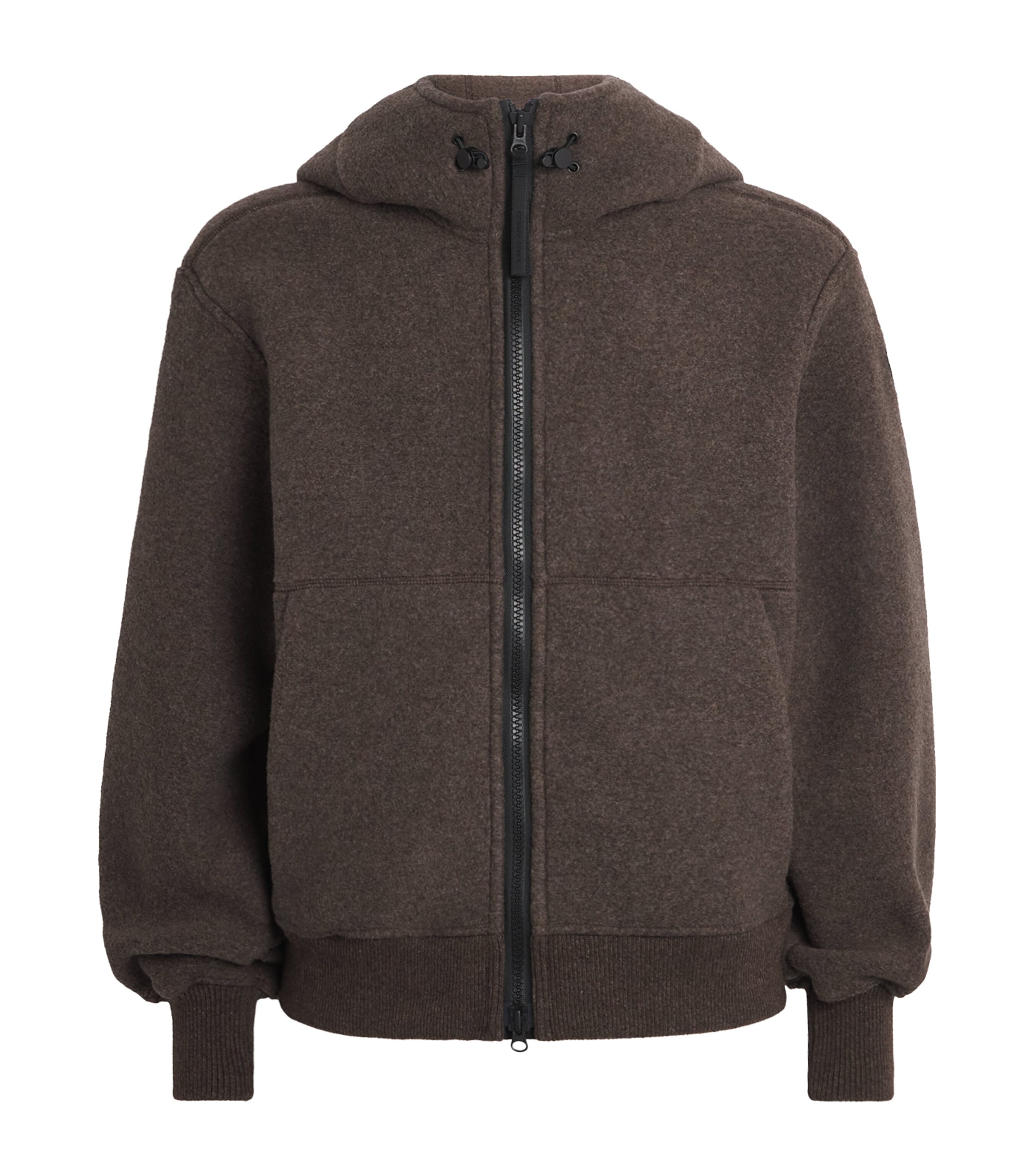 Canada Goose Mens Wool-Blend Fleece Chilliwack Bomber Jacket Terra