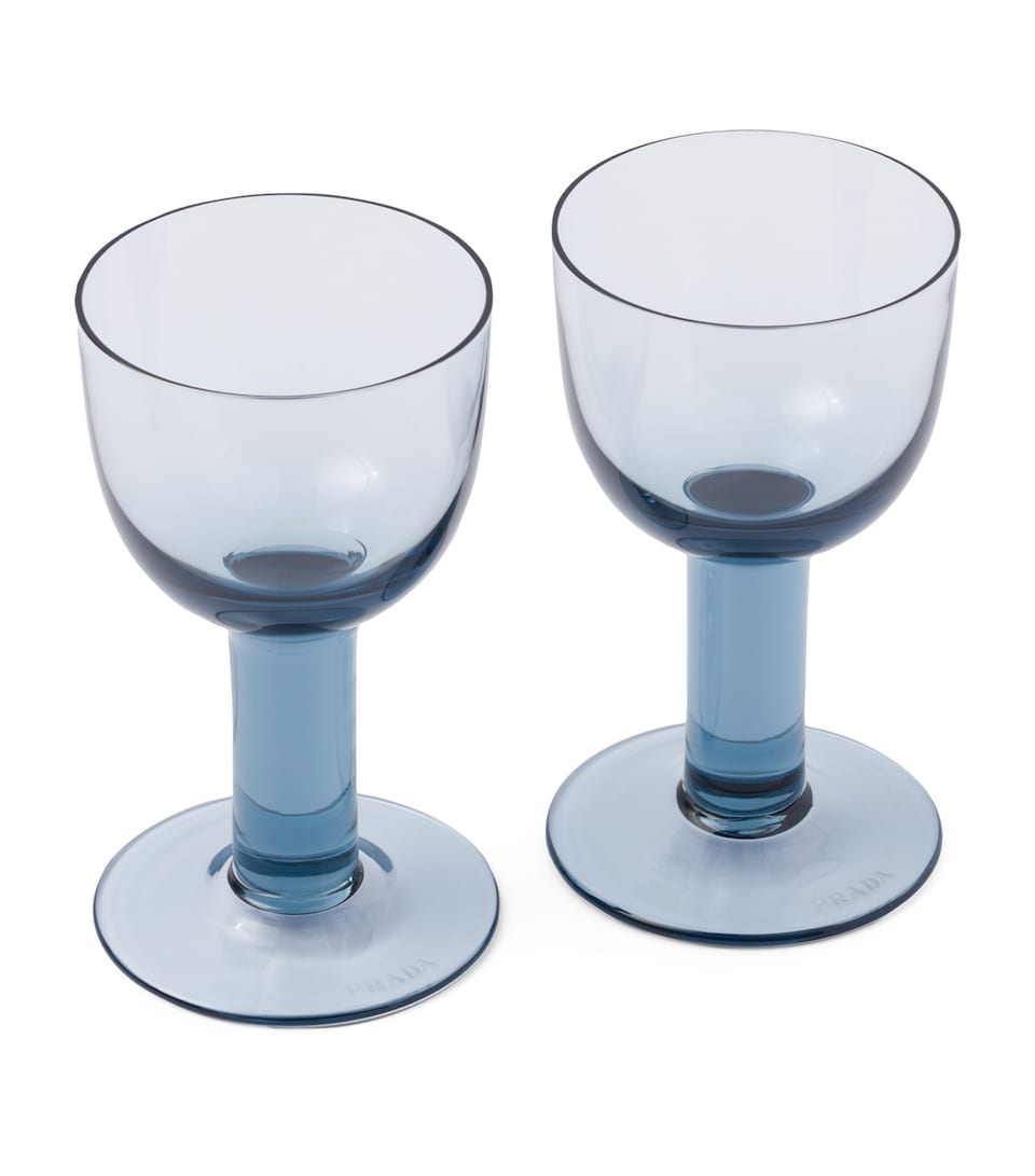 Prada Plinth White Wine Glasses (Set of 2)