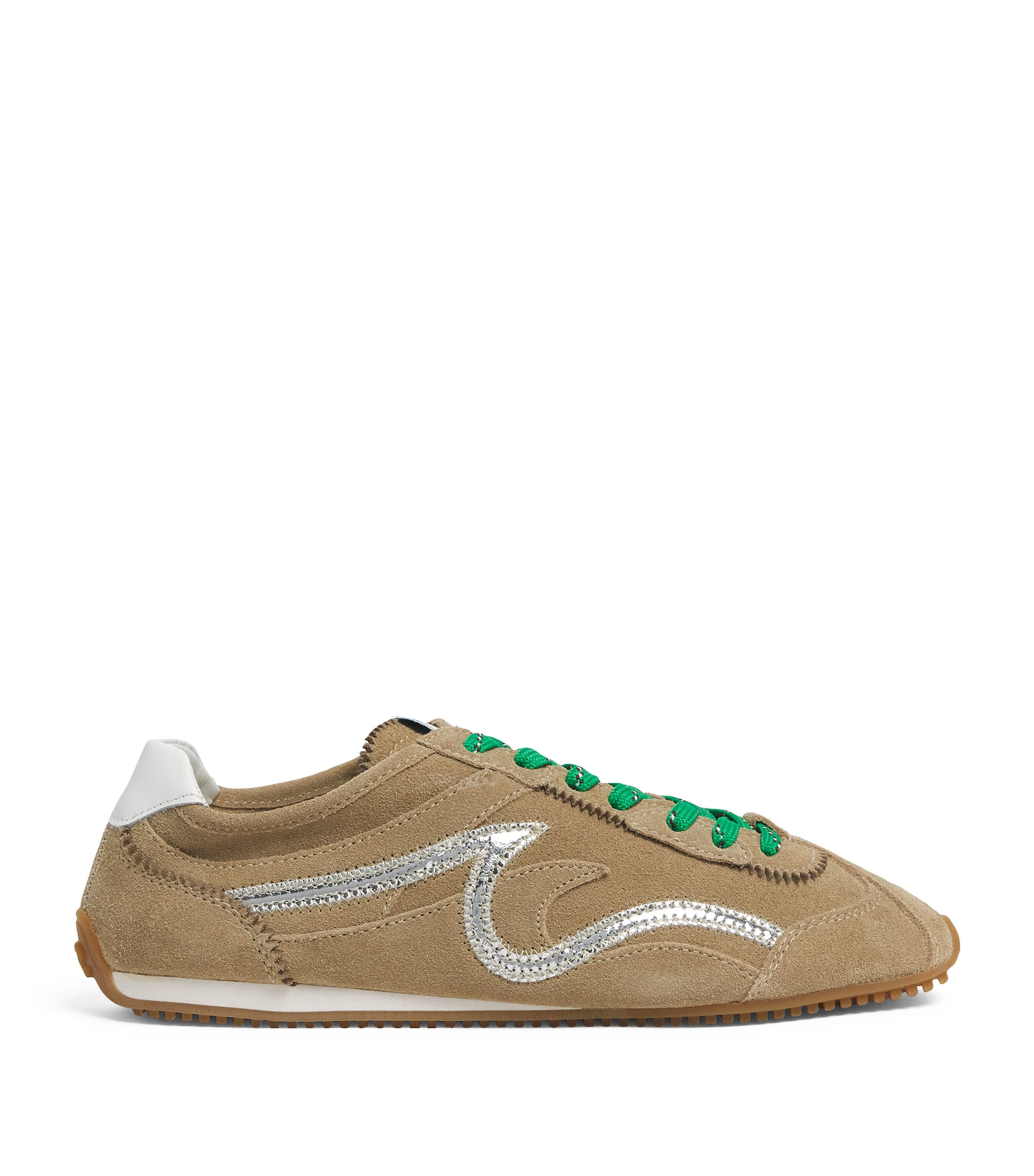 Sandro Paris Suede Light Wave Sneakers Beige
