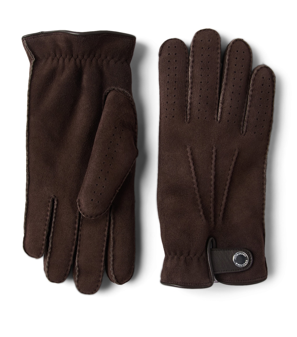 Suede Shearling Gloves