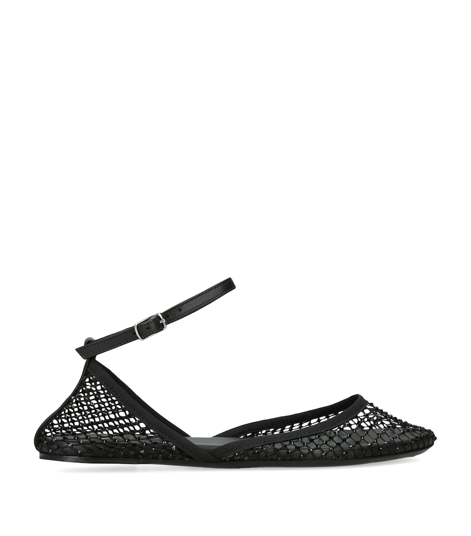 Christopher Esber Mesh Minette Ballet Flats Black