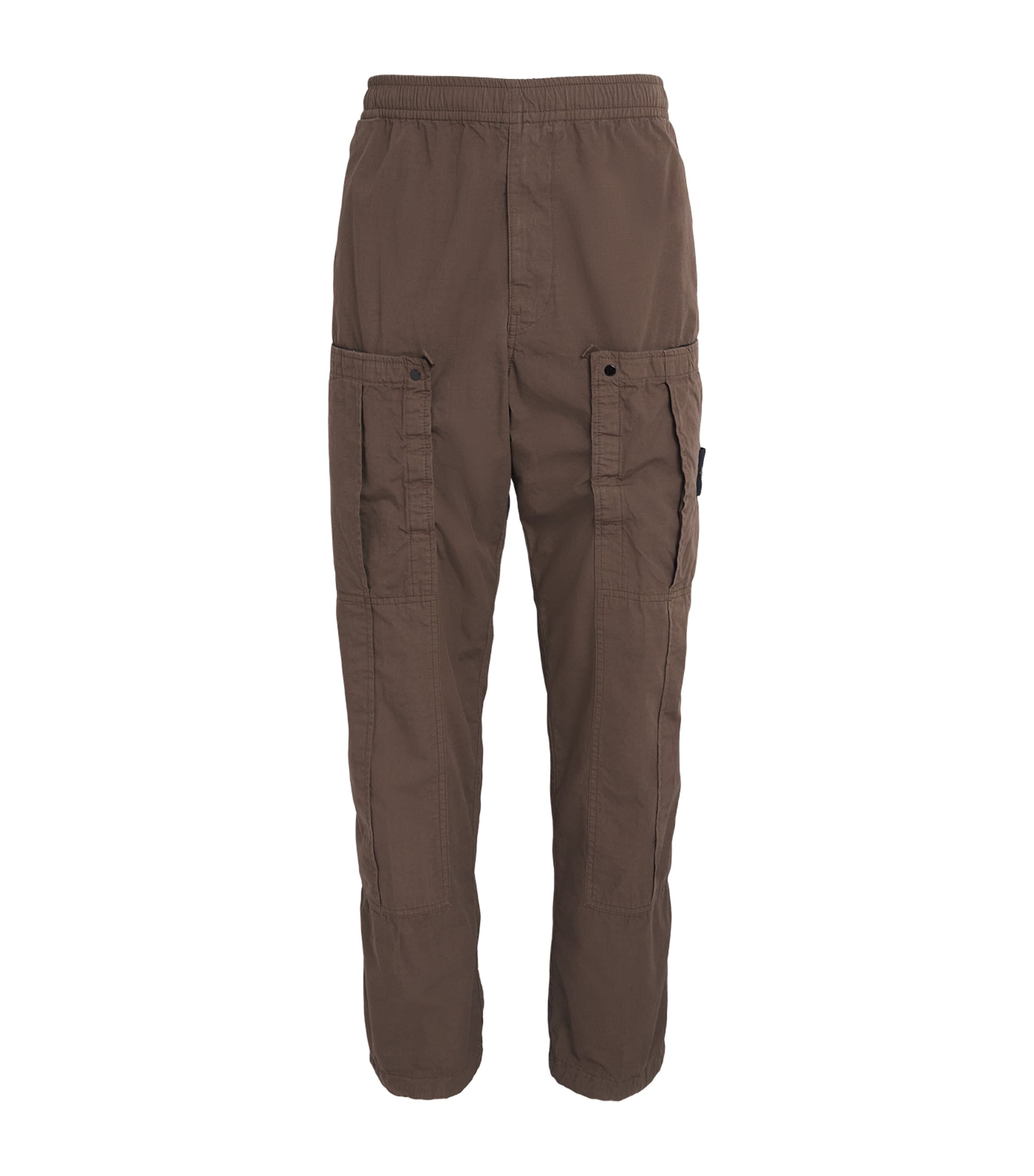 Stone Island Mens Organic Cotton Ripstop Cargo Trousers