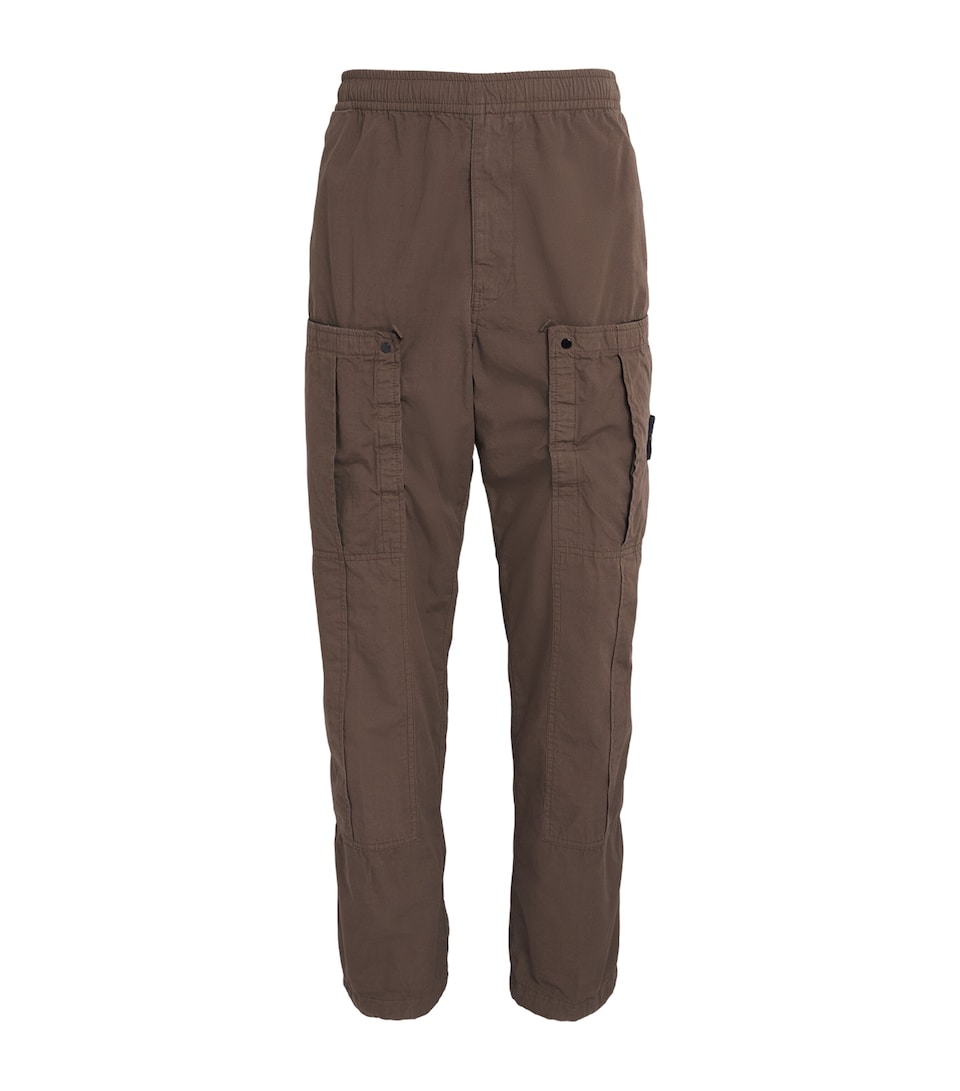 Stone Island Mens Organic Cotton Ripstop Cargo Trousers