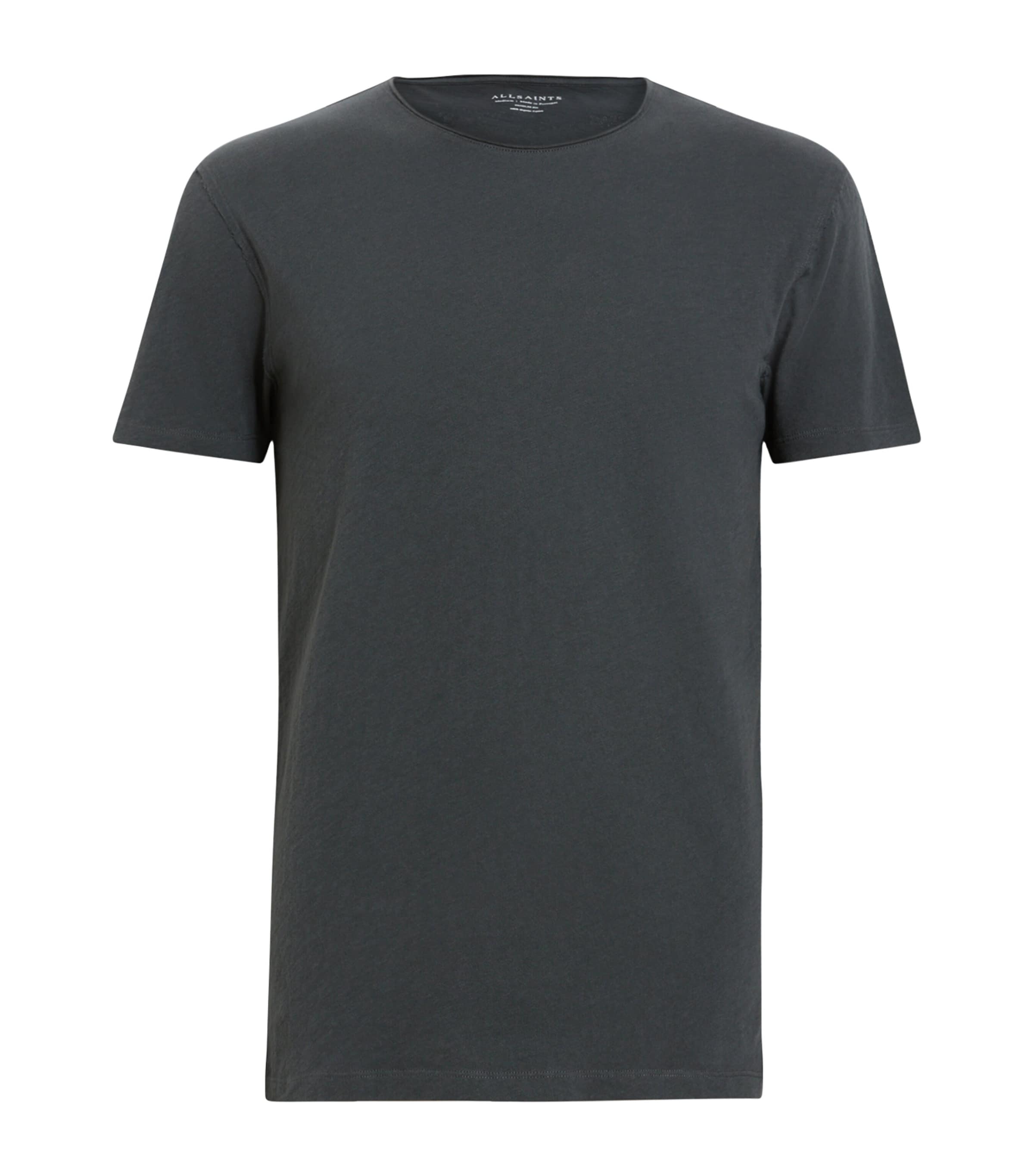 AllSaints Mens Organic Cotton Figure T-Shirt Carter Grey