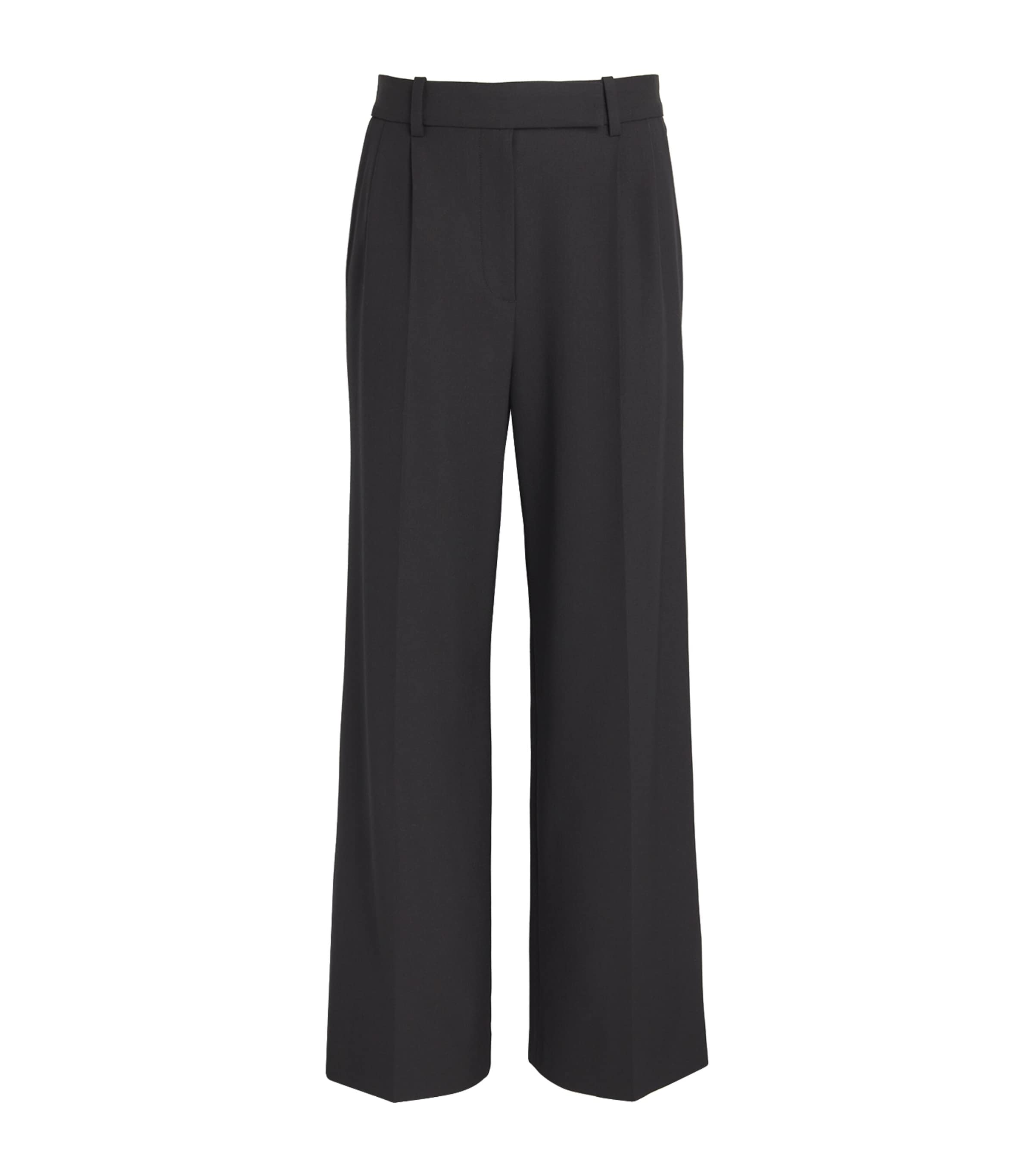 Maje Womens Tailored High-Rise Trousers Black