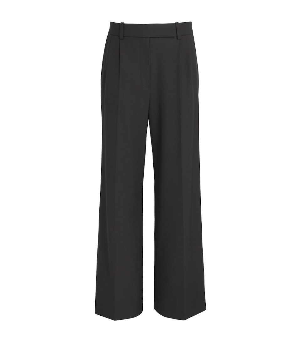 Maje Womens Tailored High-Rise Trousers Black