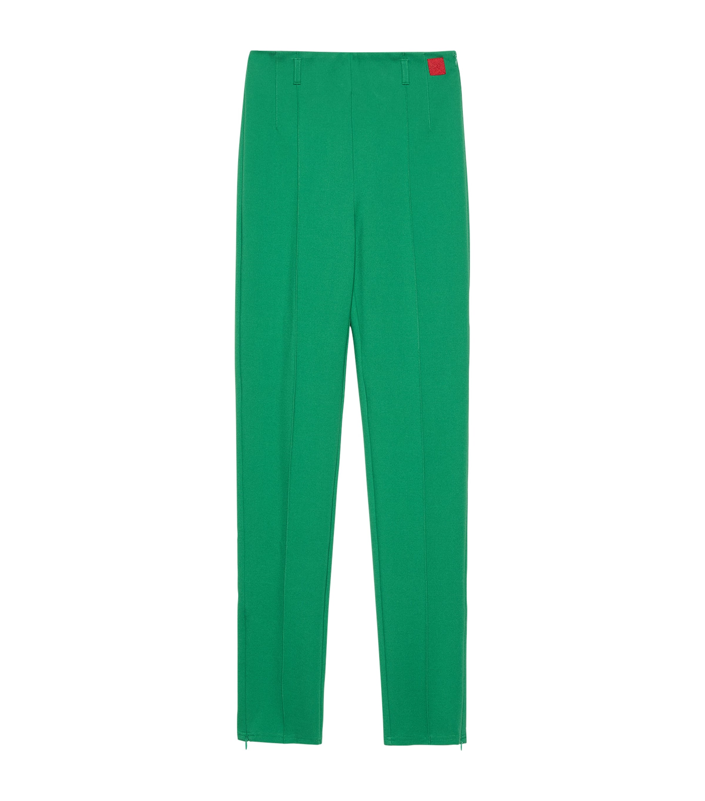 MAX&Co. Womens Cotton Slim-Fit Trousers Green
