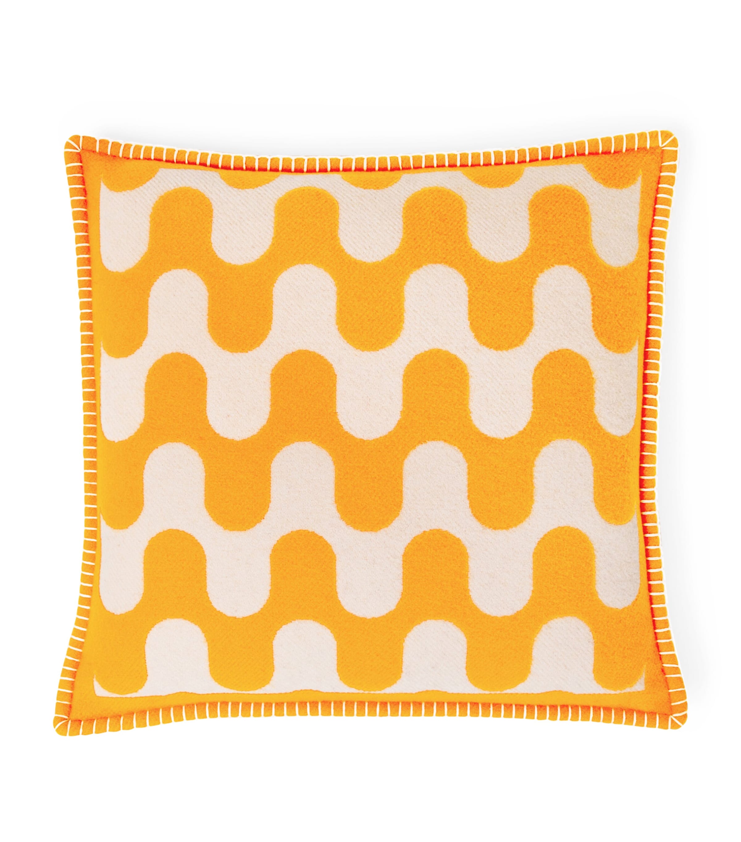 Frette Wool Modernism 003 Cushion (50cm x 50cm) Bright Orange