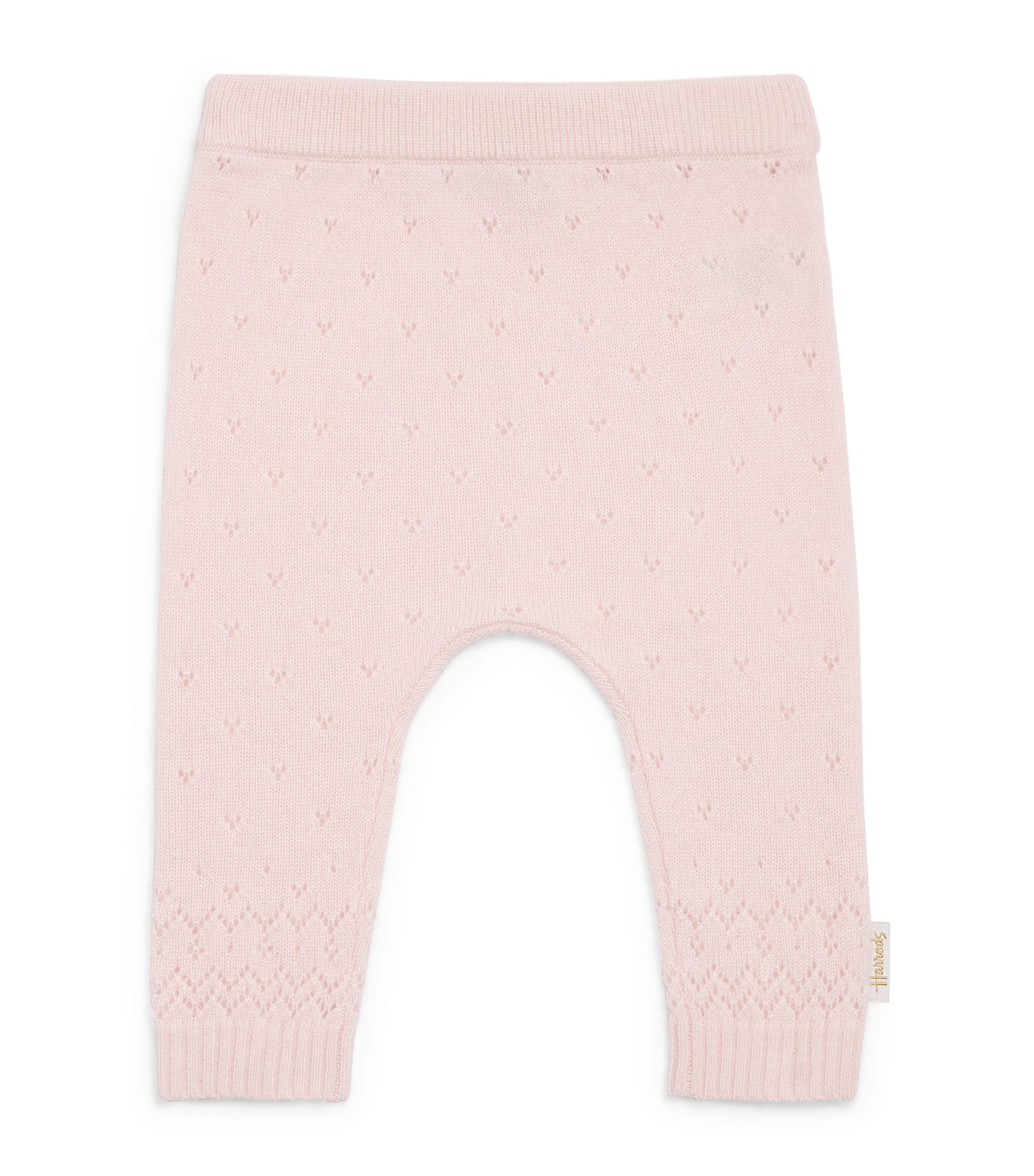 Harrods Cashmere Cable-Knit Trousers (0-18 Months) Pink