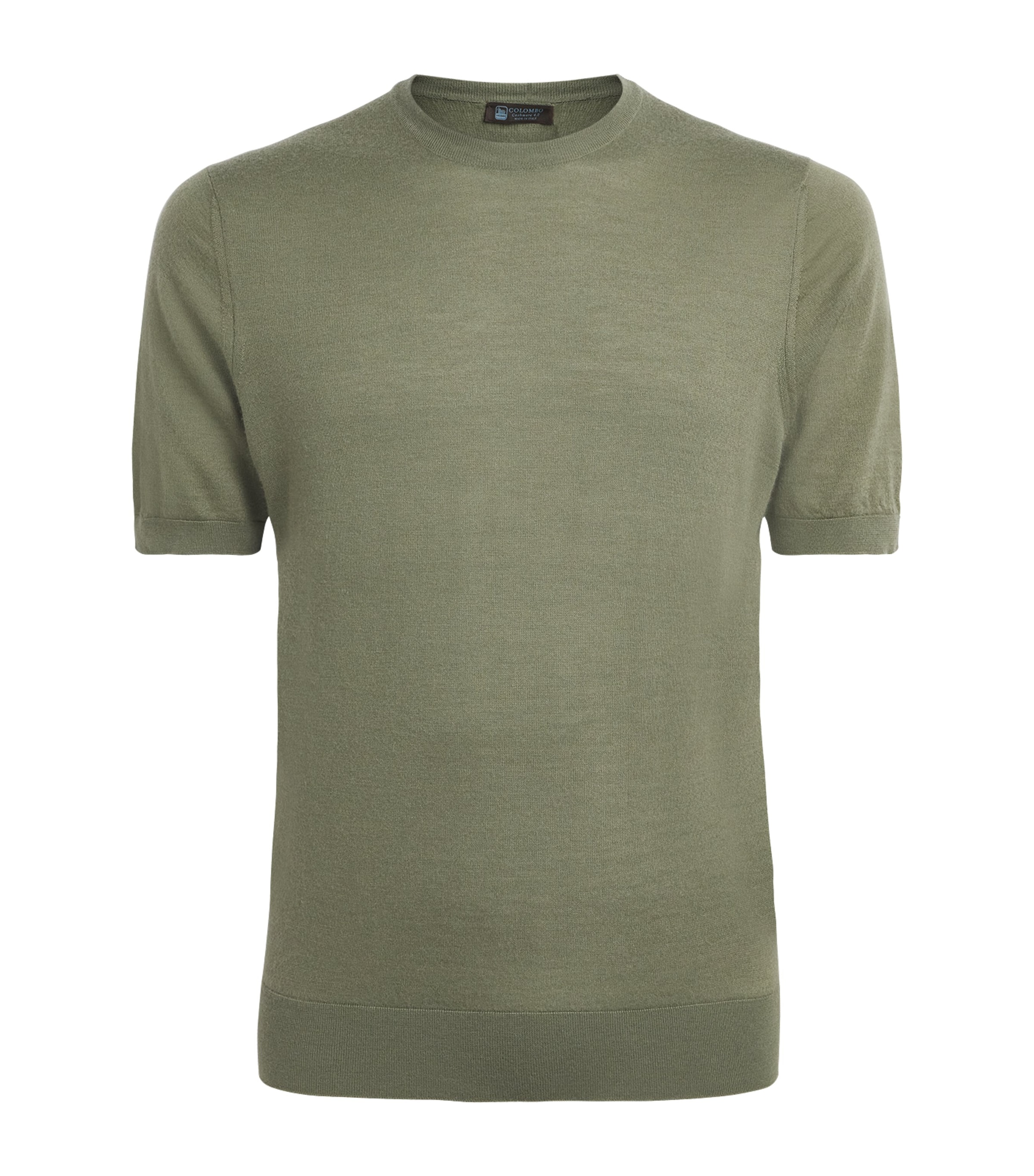 Colombo Mens Cashmere T-Shirt Green