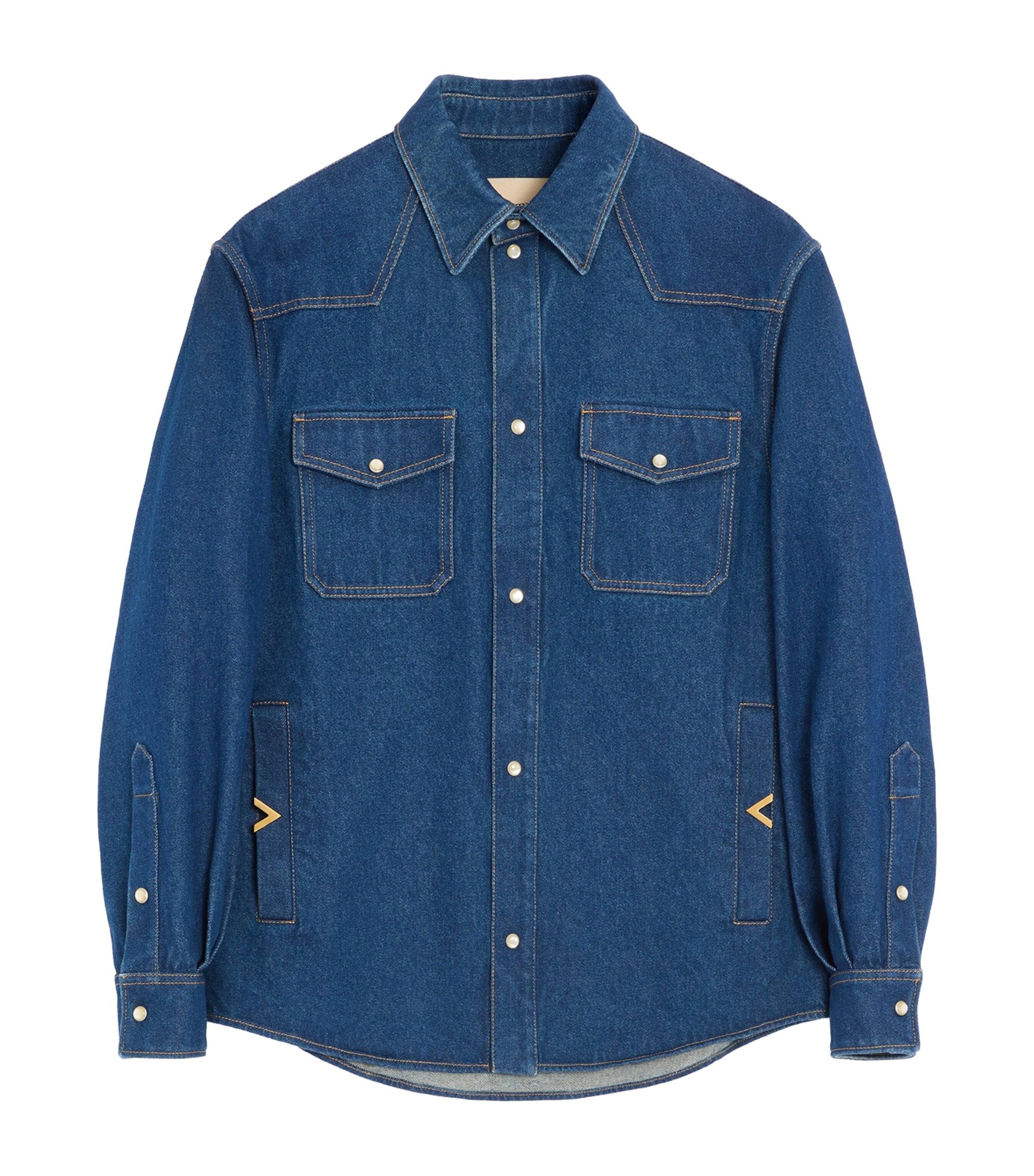 Valentino Mens Cotton Denim Shirt