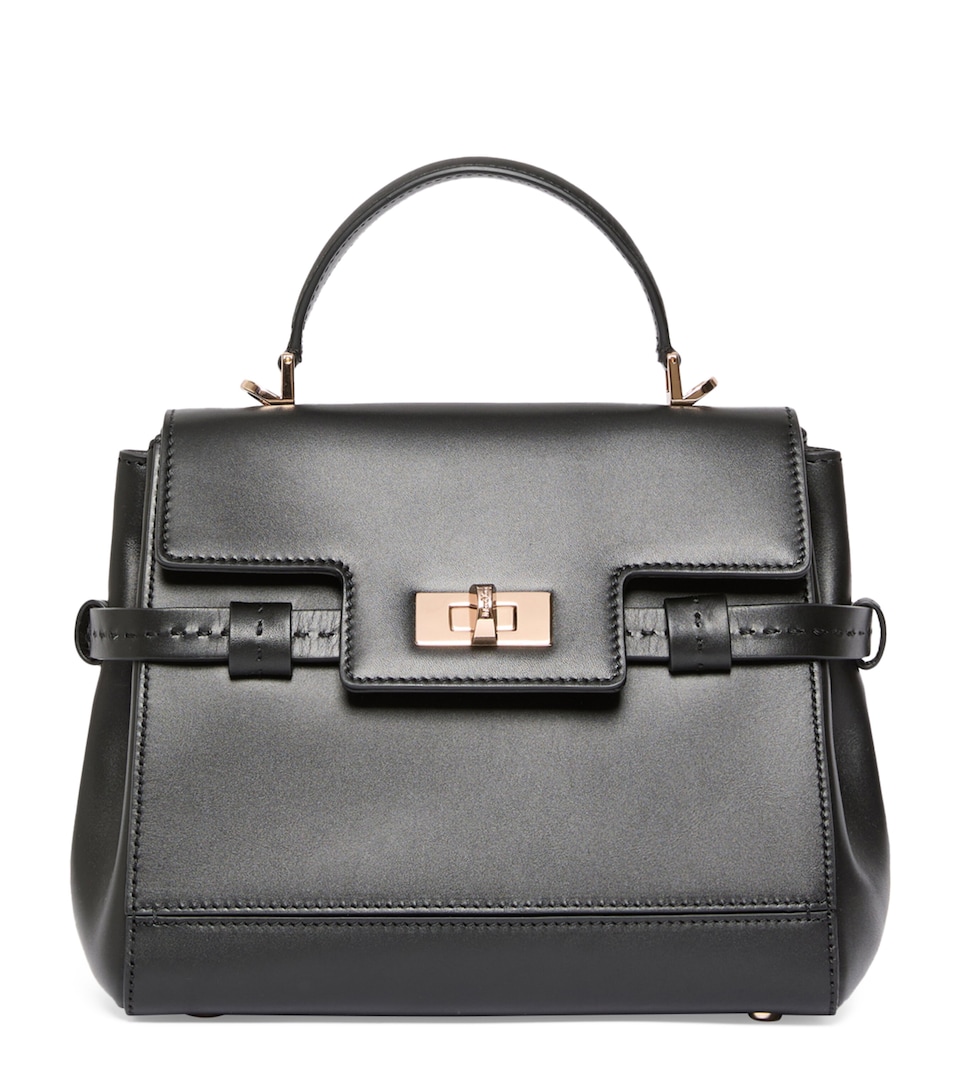 Leather Margaux Top-Handle Bag