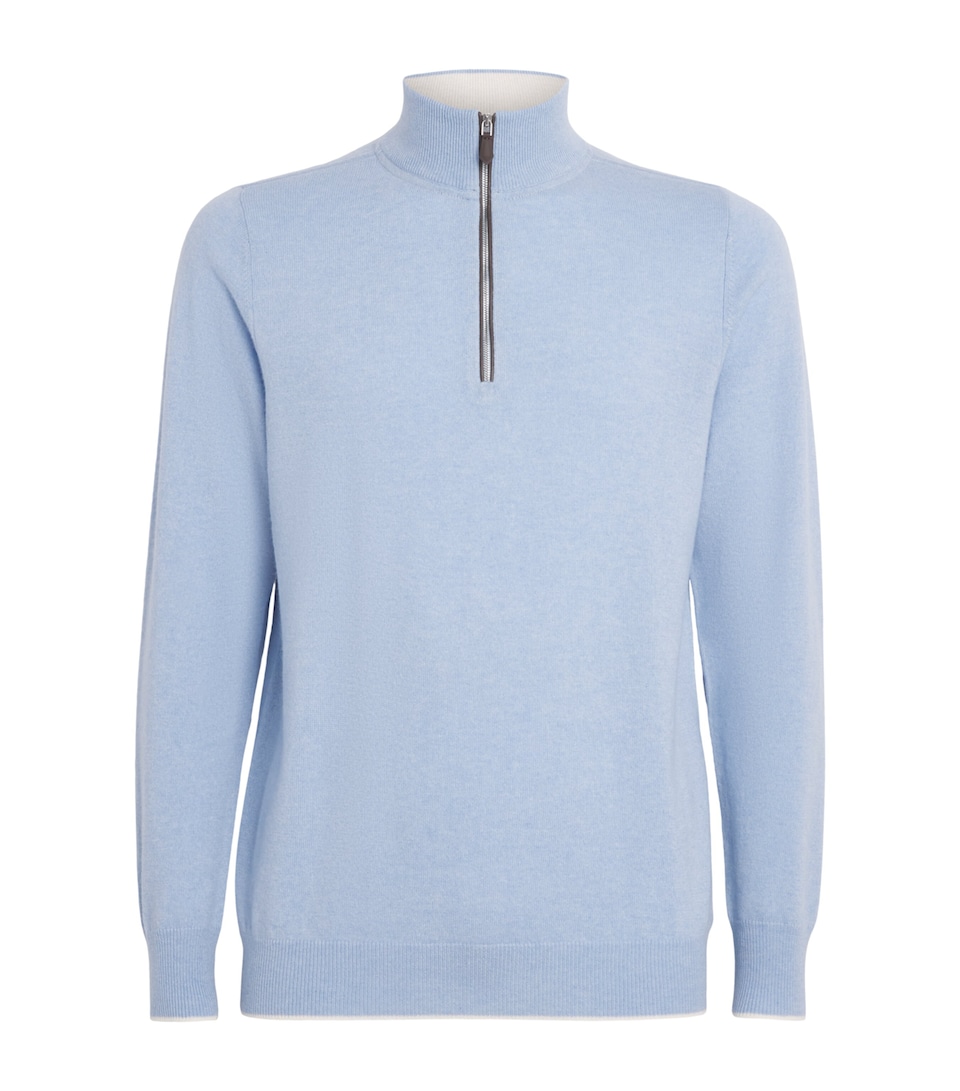 Cashmere Quarter-Zip Carnaby Sweater