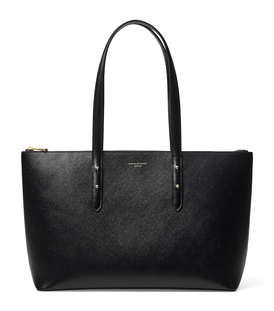 Aspinal Of London Leather Regent Tote Bag Black