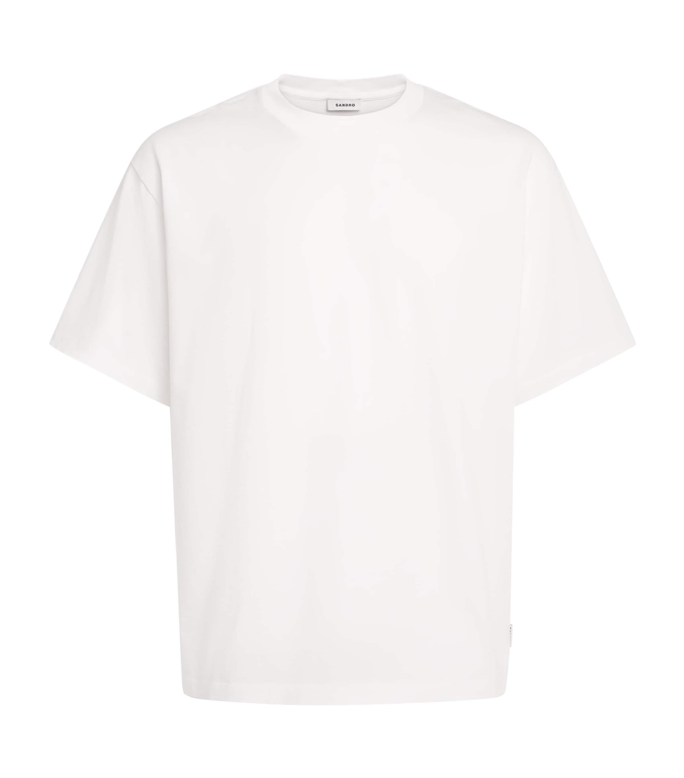 Sandro Paris Mens Cotton Oversized T-Shirt White