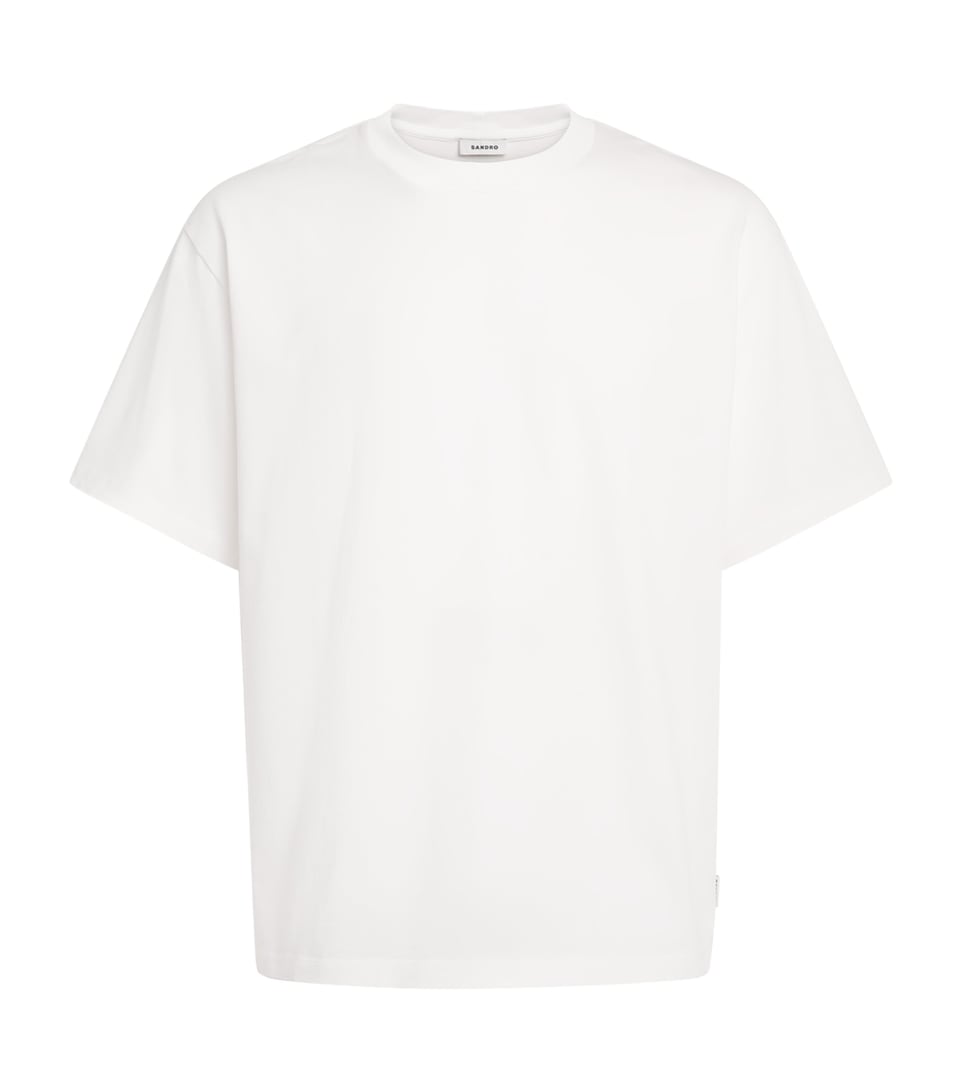 Sandro Paris Mens Cotton Oversized T-Shirt White