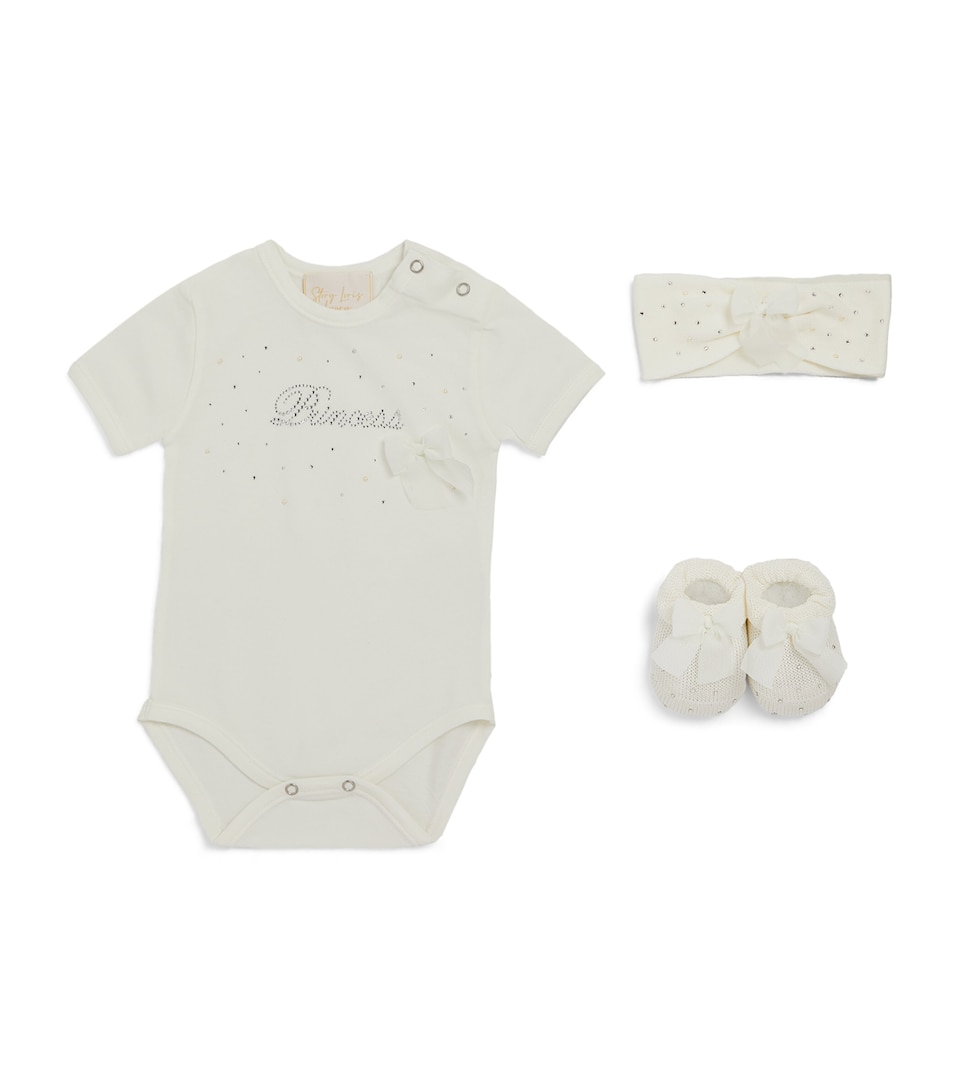 Princess Bodysuit, Booties and Headband Set (1-9 Months)