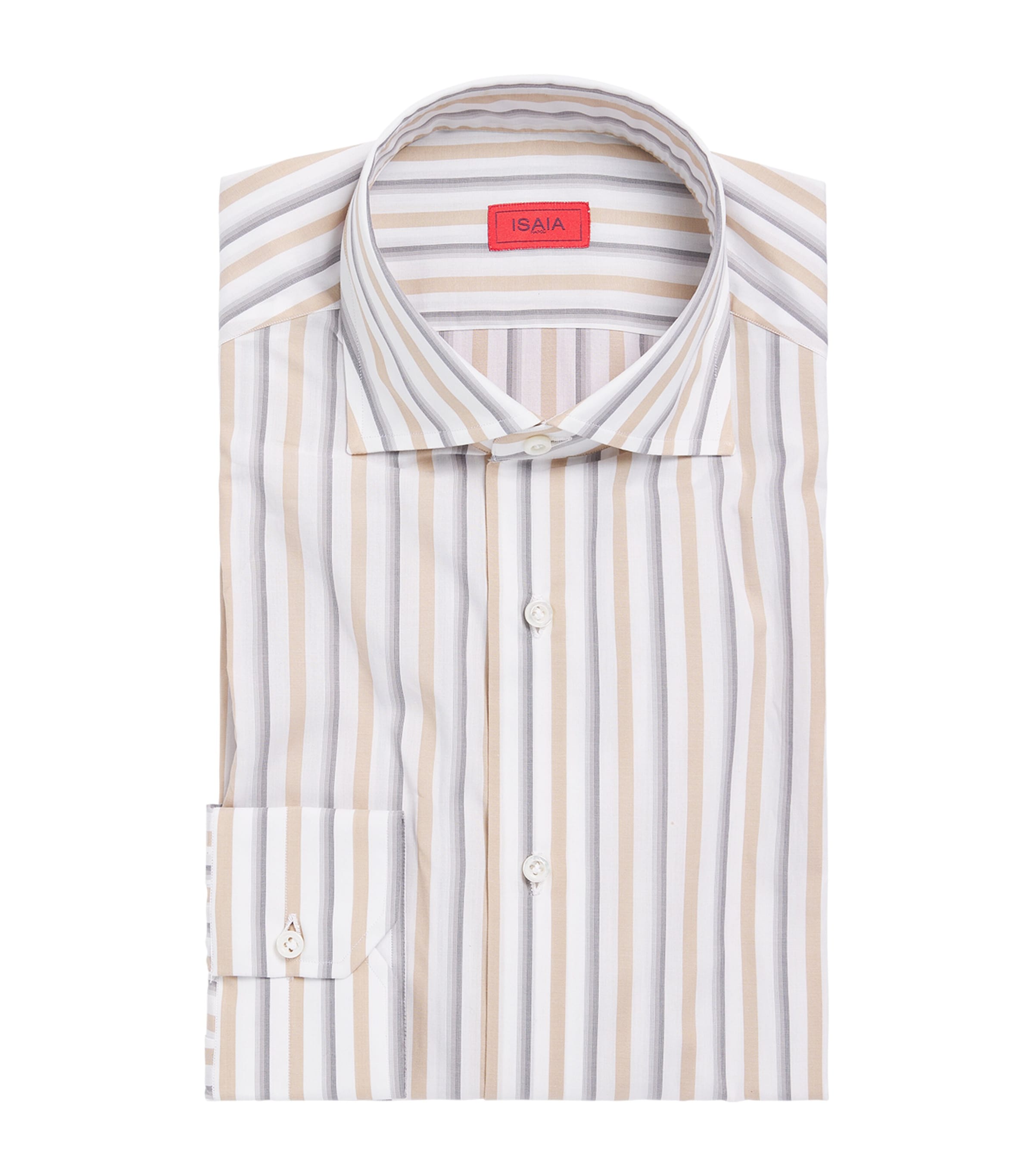 Isaia Mens Egyptian Cotton Stripe Shirt