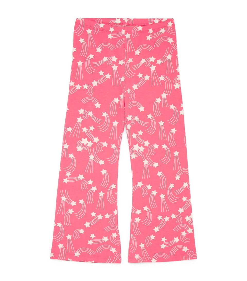 Mini Rodini Stretch-Organic Cotton Starfall Leggings (3-11 Years) Pink